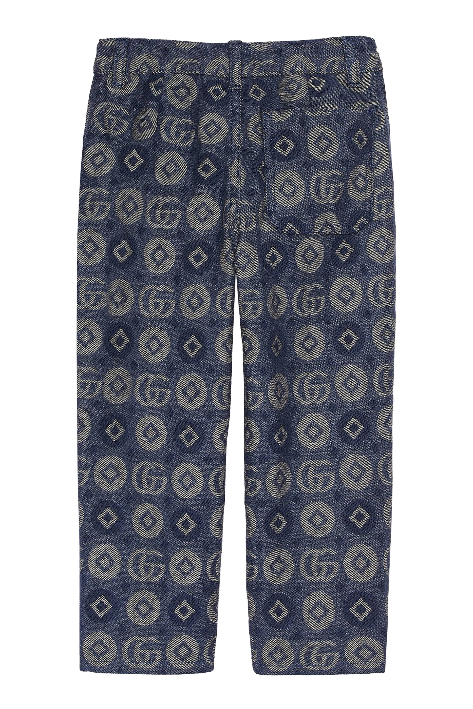 بنطال دنيم بنقشة حروف الماركة