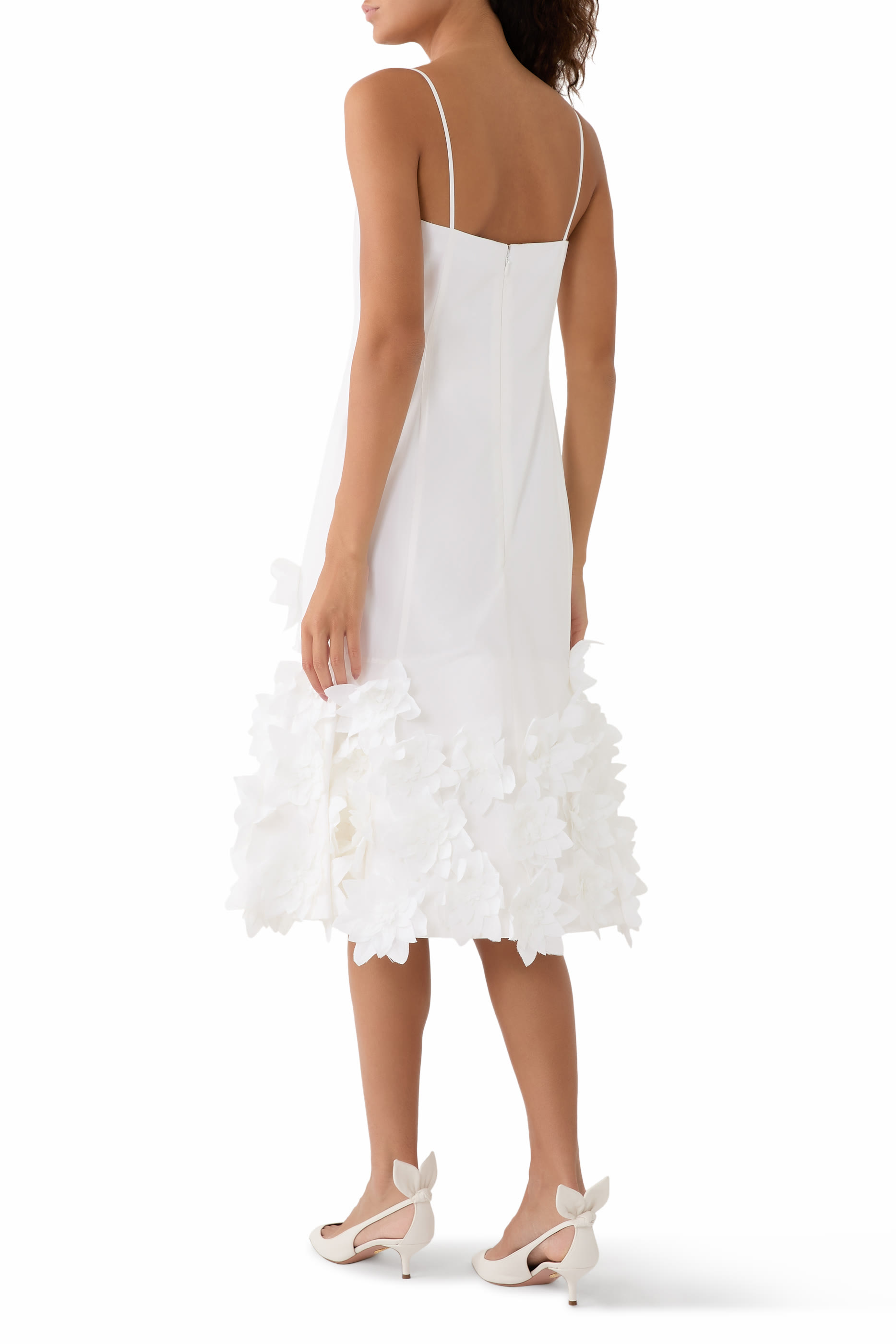 فستان بيلا متوسط الطول قطن