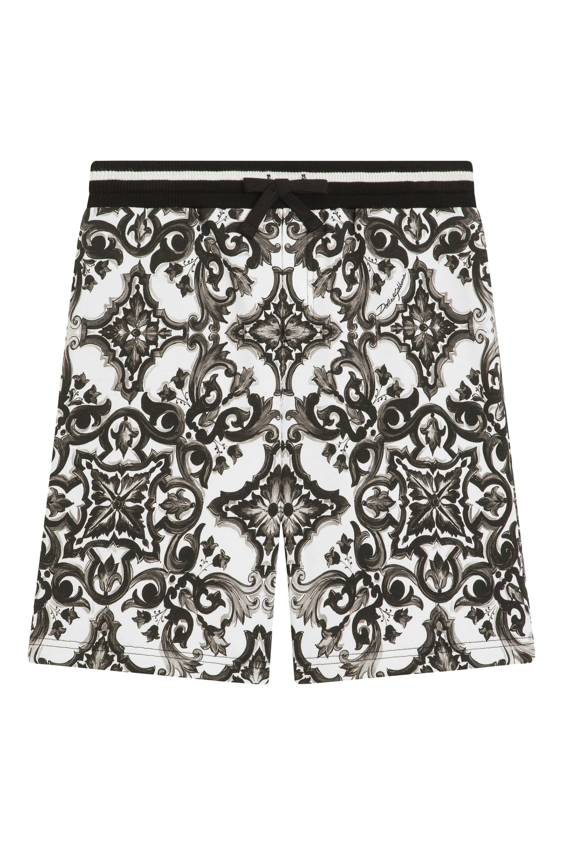 شورت برمودا بنقشة مايوليكا صوف للأطفال