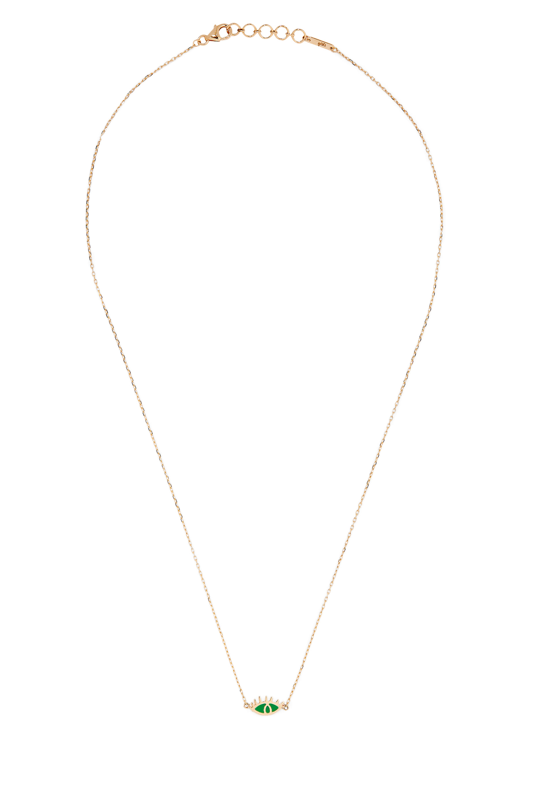 قلادة بدلاية عين الحسود مطلية بمينا أخضر