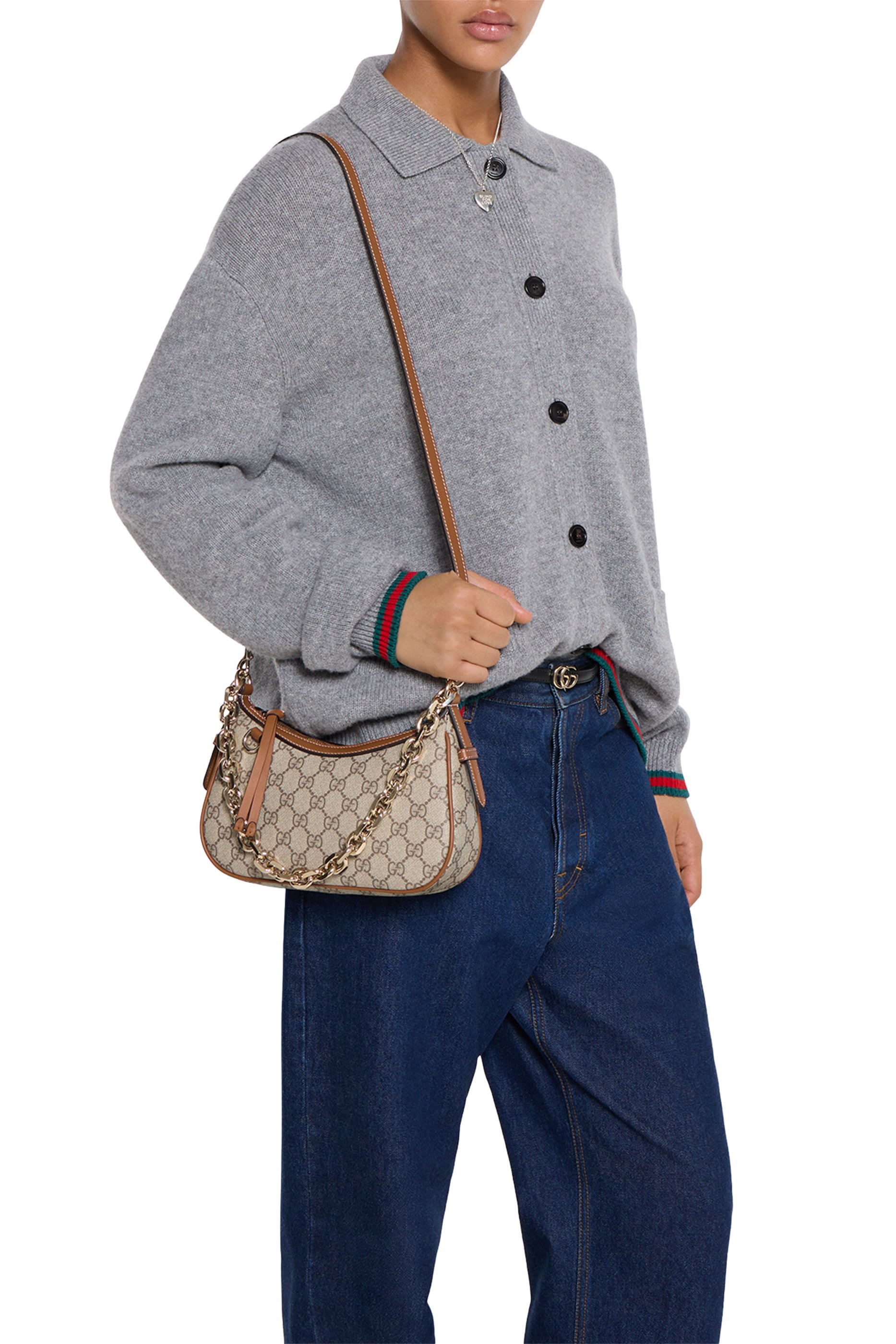 GG Emblem Small Shoulder Bag 