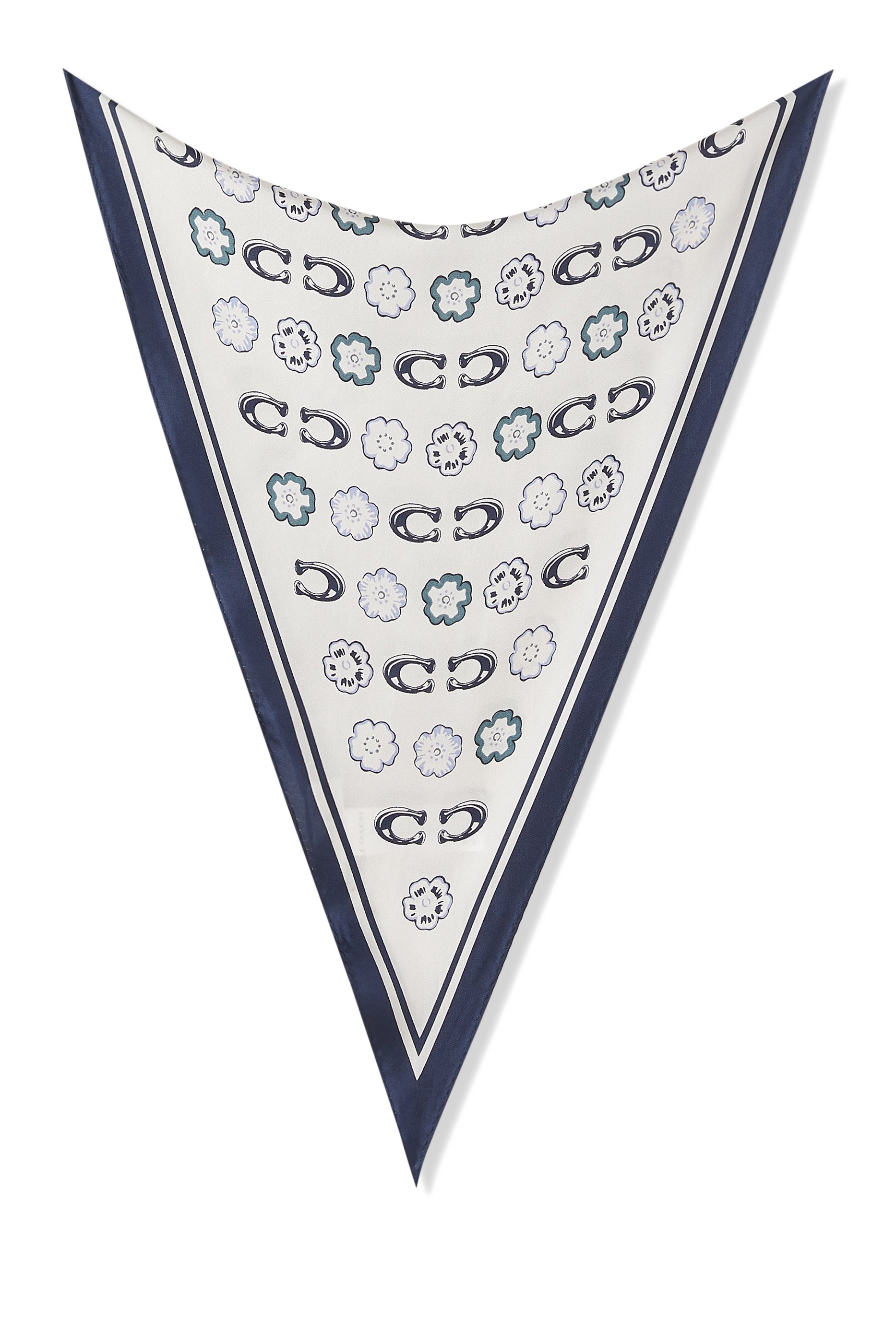 وشاح بتصميم ماسة ونقشة زهرة الشاي حرير