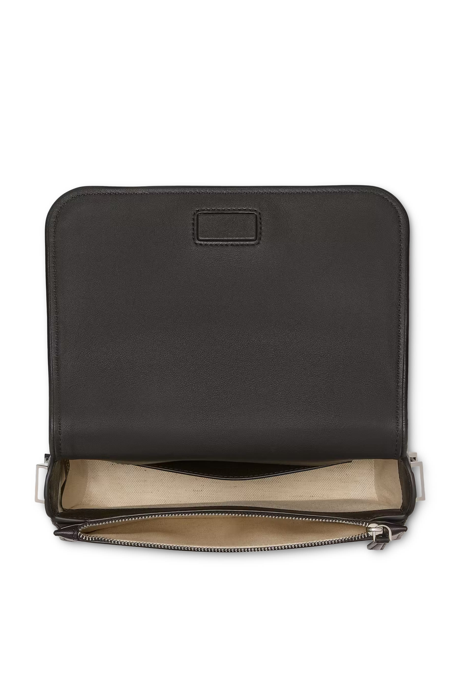 حقيبة كروس بودي صغيرة بغطاء قلاب ونقشة زهور بالشكل البستوني جاكار