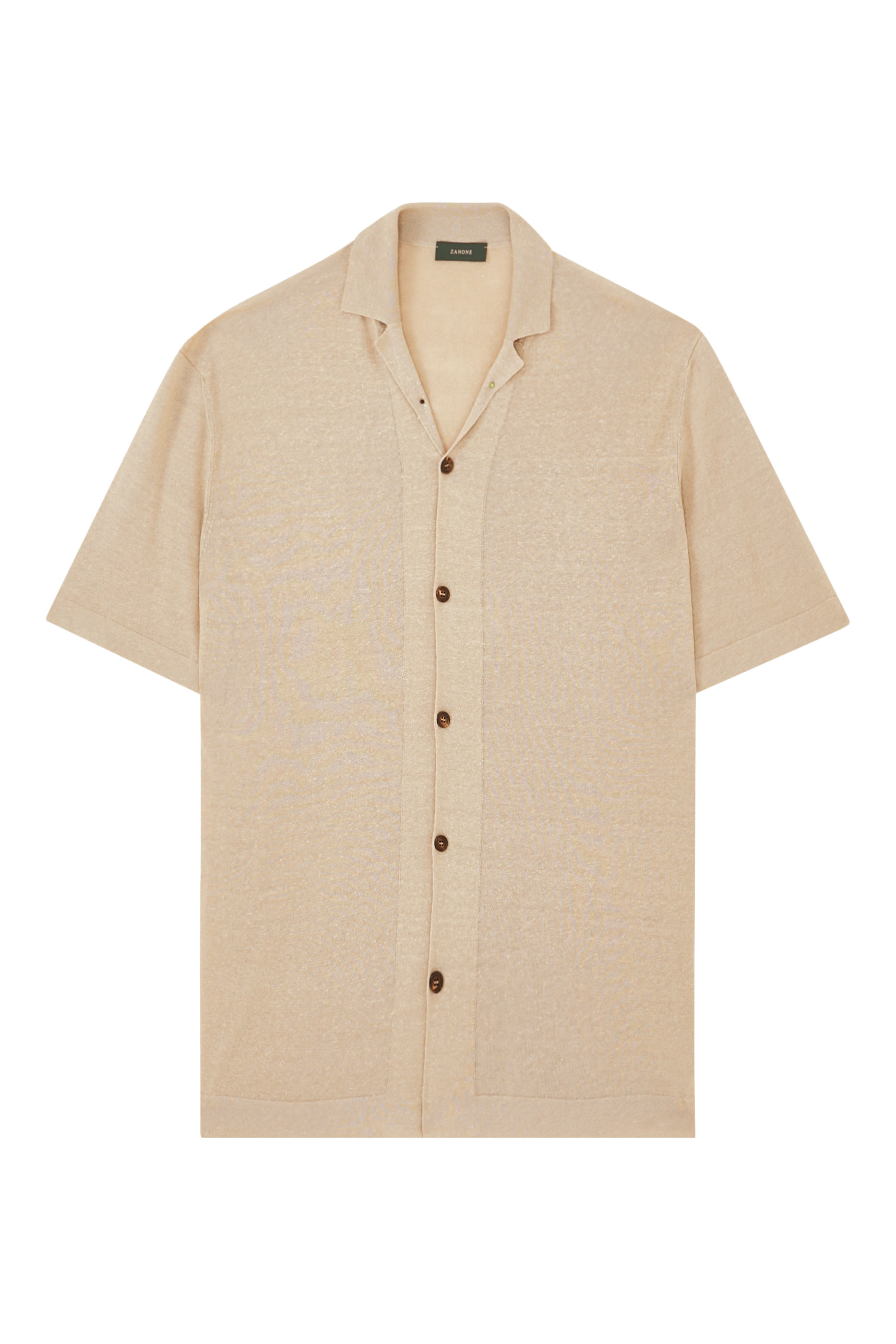 قميص زانون بقصة ضيقة قطن وكتان