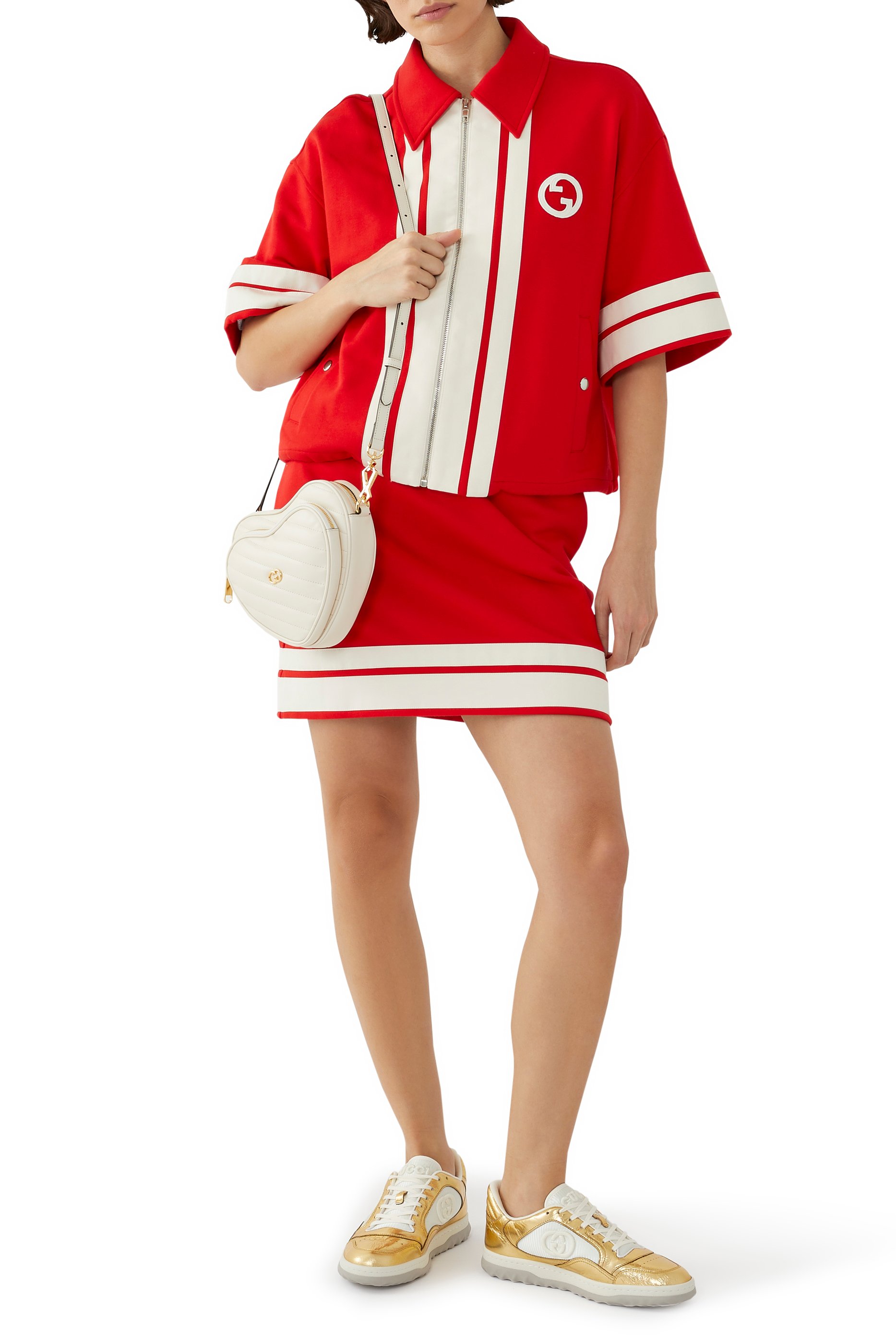 Interlocking G Heart Shoulder Bag