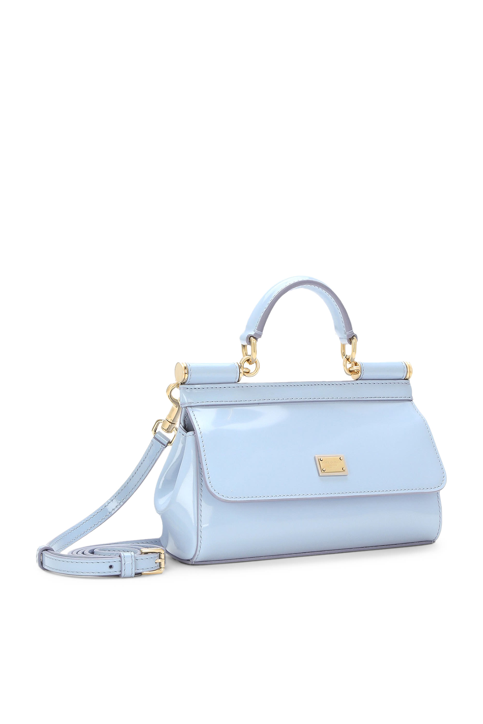 حقيبة يد سيسلي صغيرة جلد عجل لامع