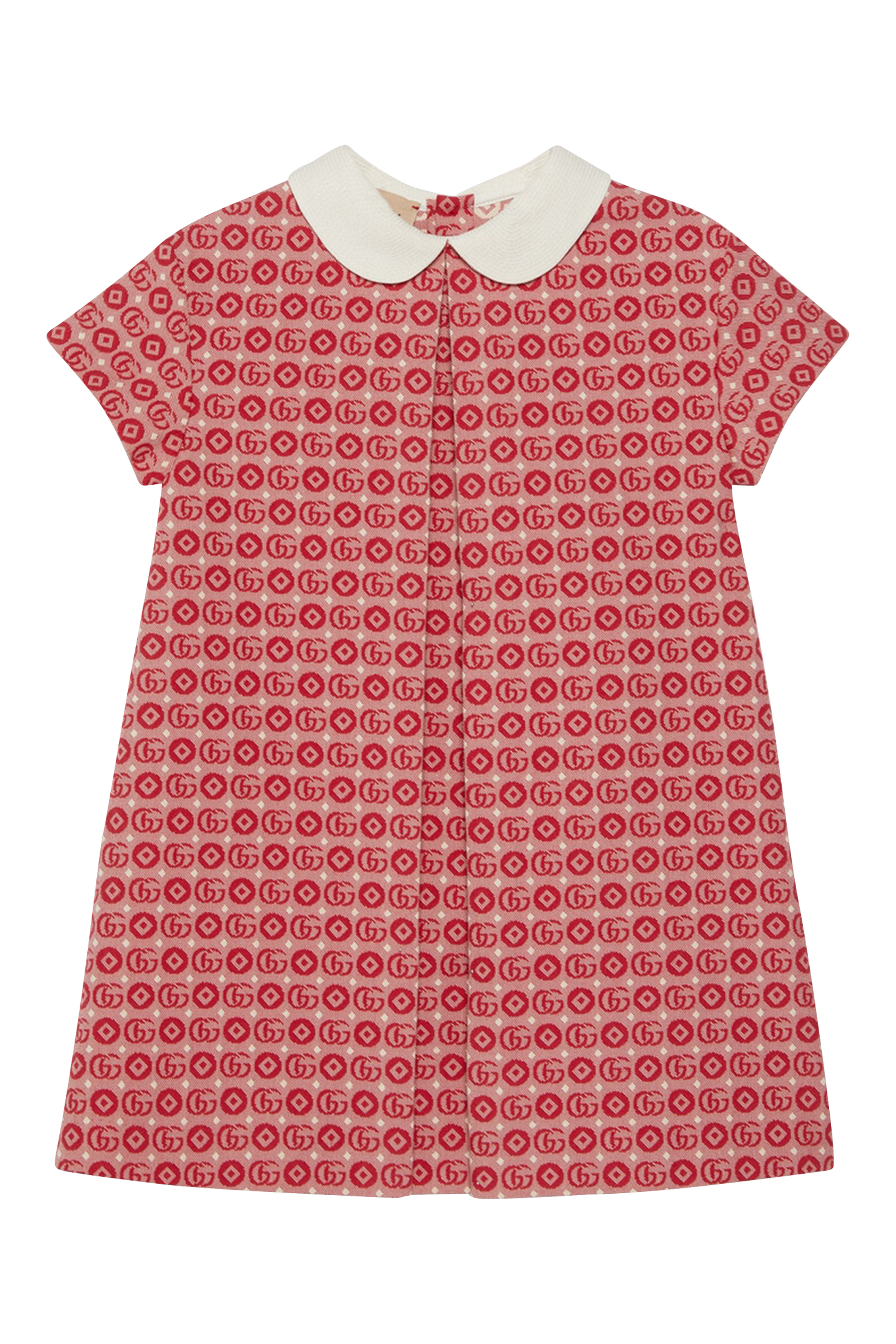 فستان واسع بطبعات حروف شعار الماركة مزدوجة