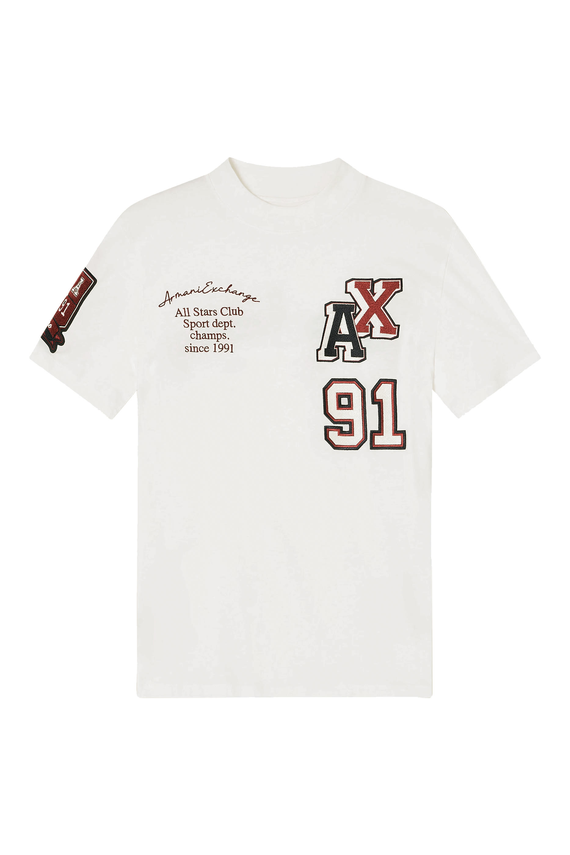  تيشيرت بقصة عادية مزين بشعارات الماركة مختلفة