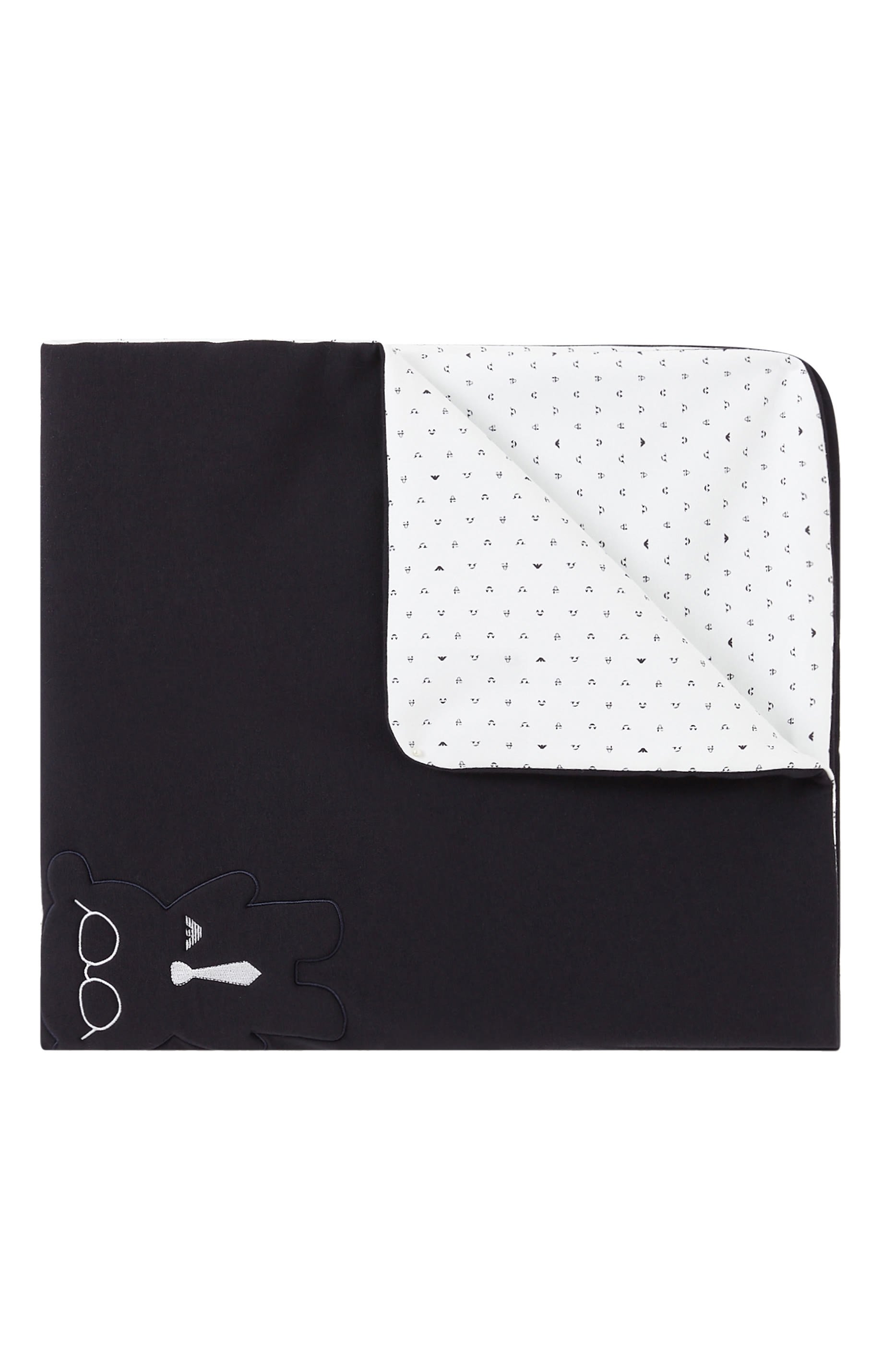 بطانية بتطريز دب مانغا وشعار الماركة