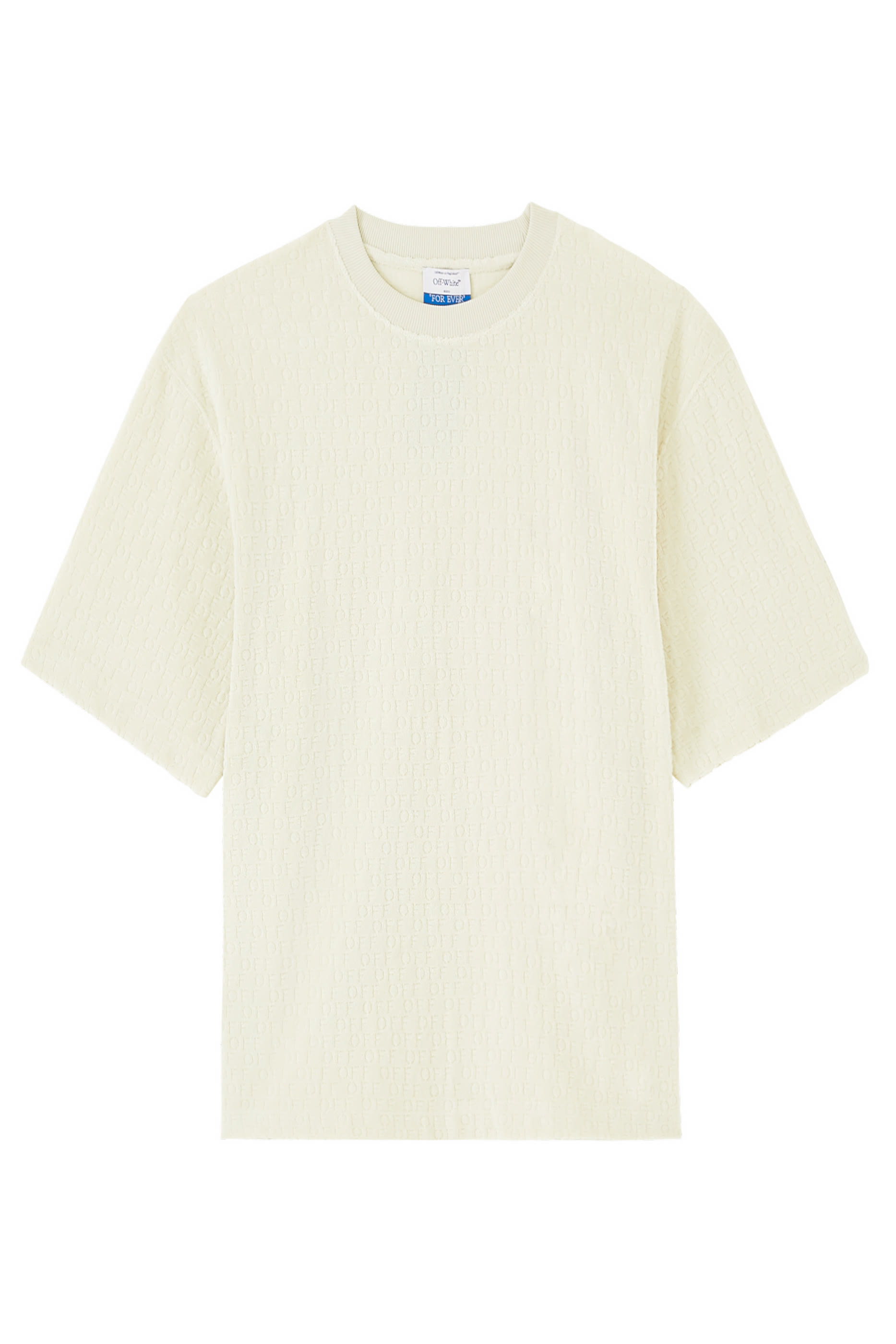 تيشيرت بنقشة شعار الماركة وأكمام قصيرة تيري