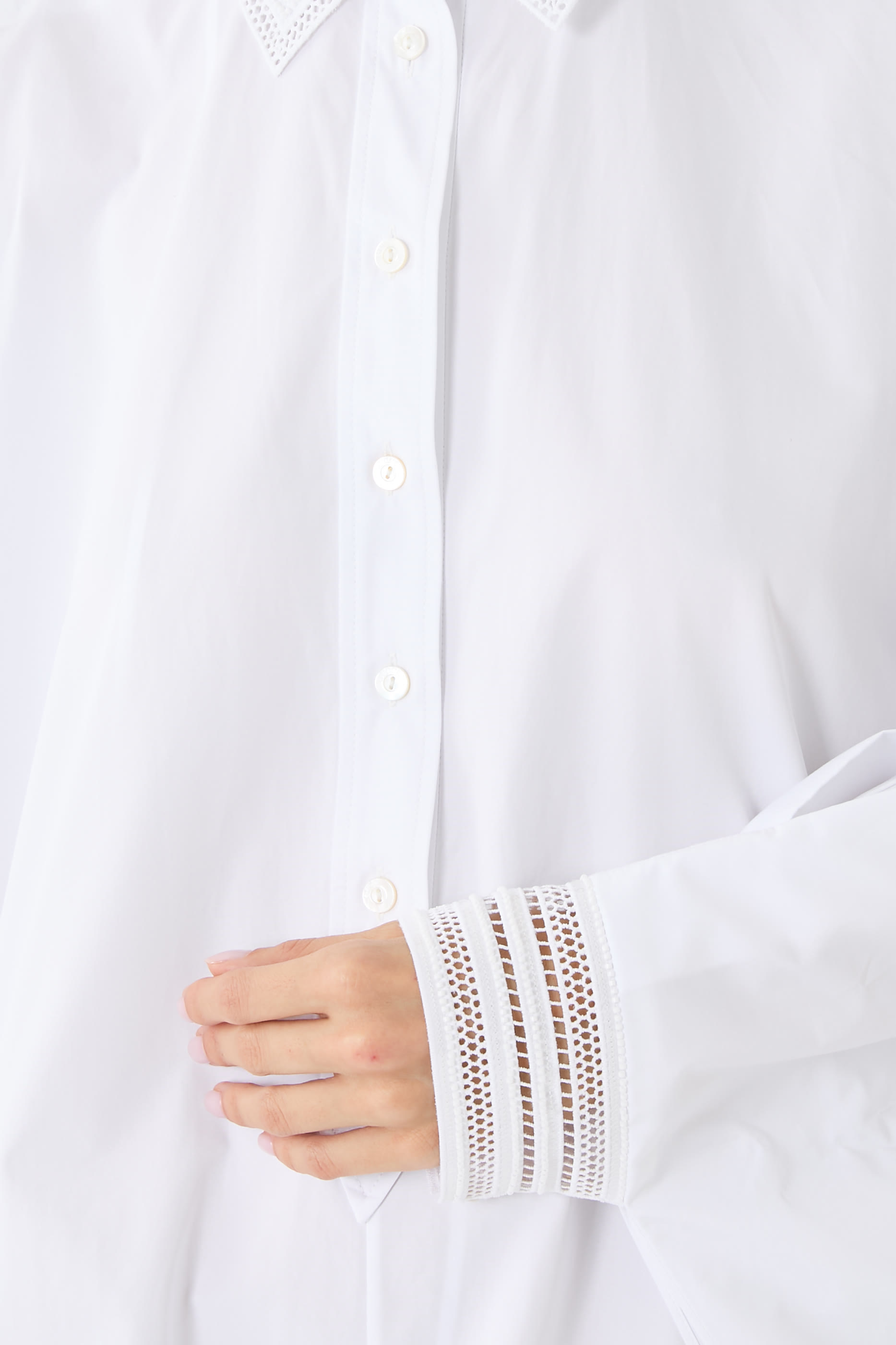 فستان بنقشة بوبلين قطن ثقيل