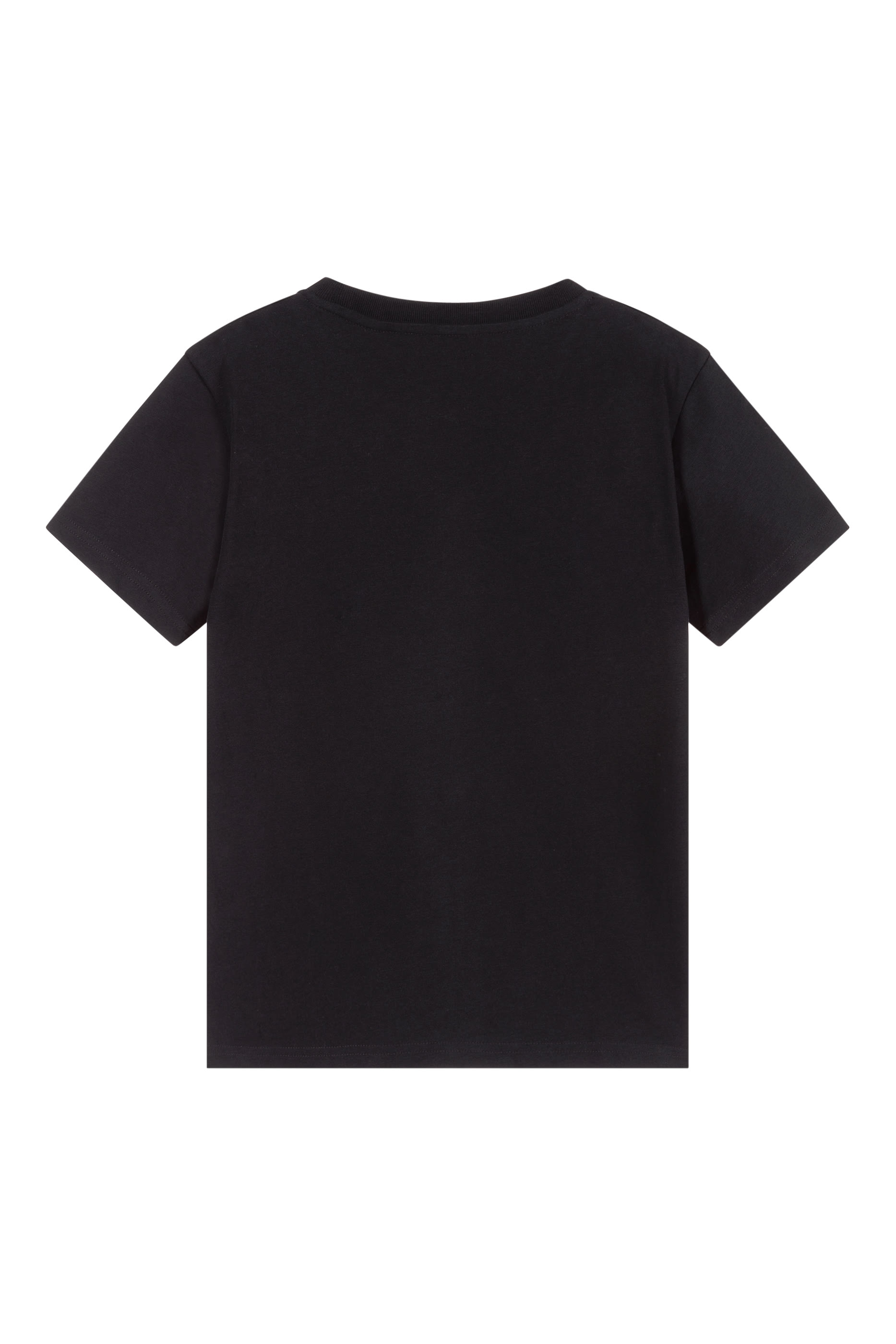 تيشيرت قطن للأطفال برقعة شعار الماركة