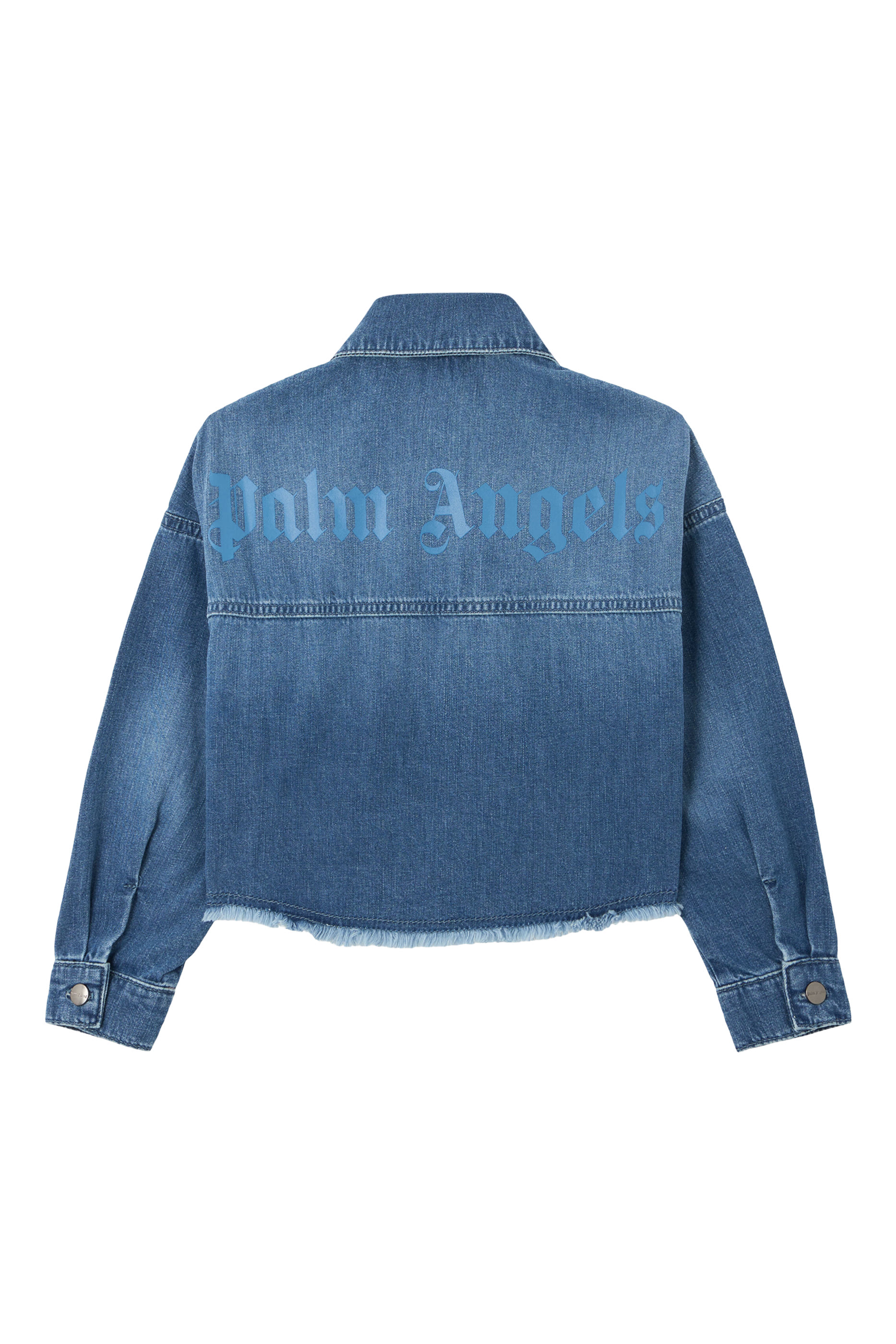 قميص بنمط جاكيت بحافة منسلة شمبراي للأطفال