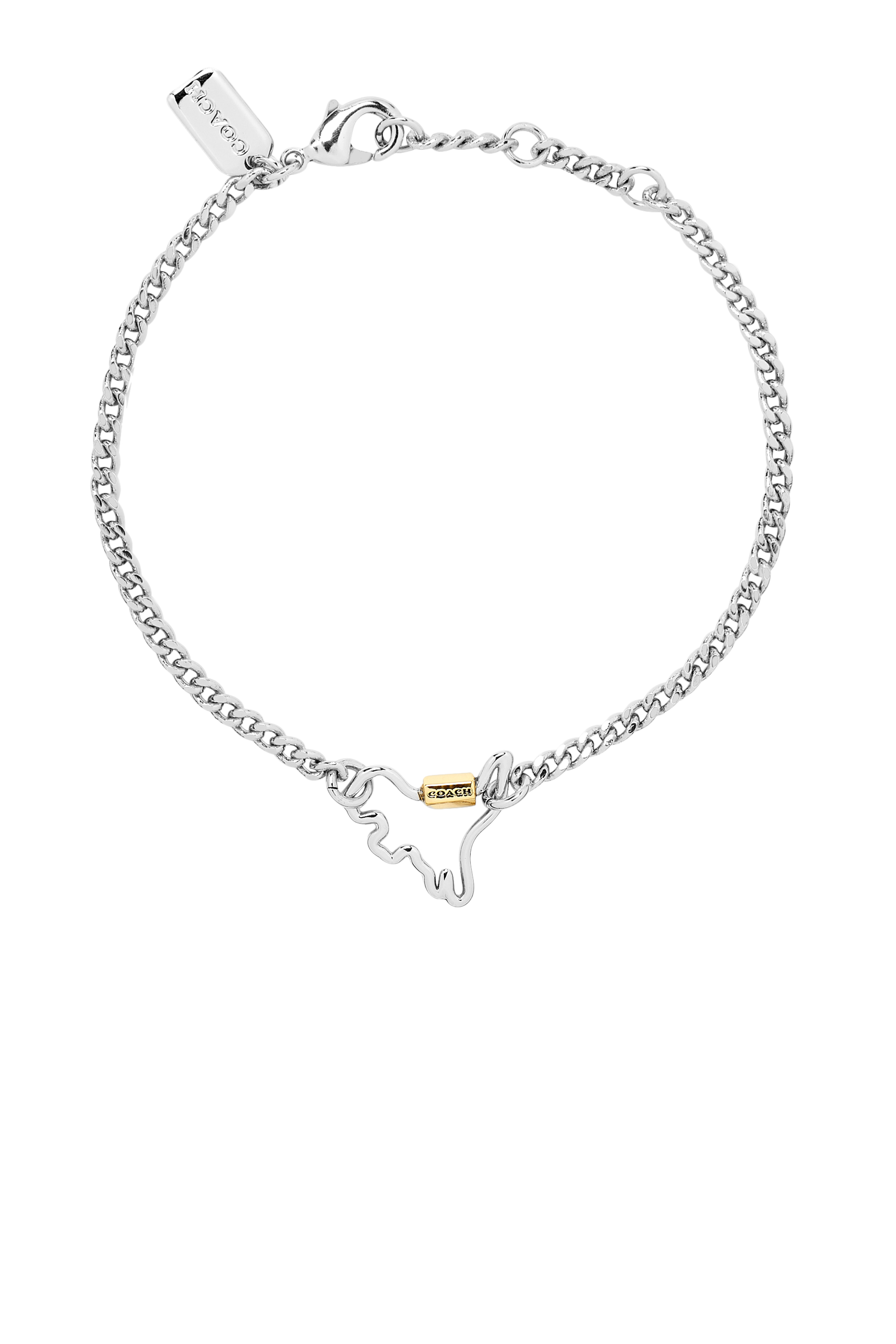 سوار كارابينر ريكسي مرصع بأحجار زركونيا، نحاس