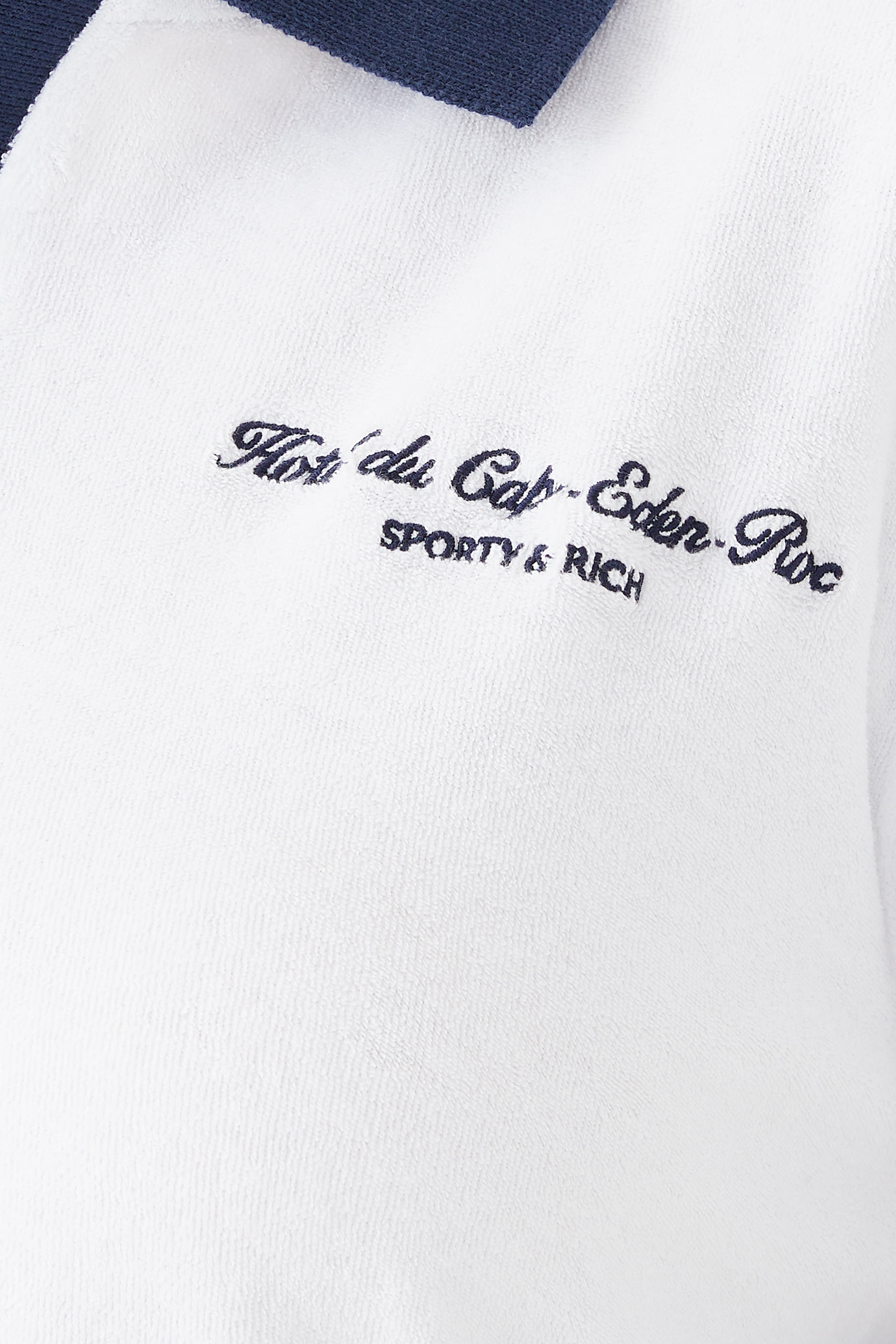 قميص بولو بطبعة هوتال دو كاب بخط يدوي تيري