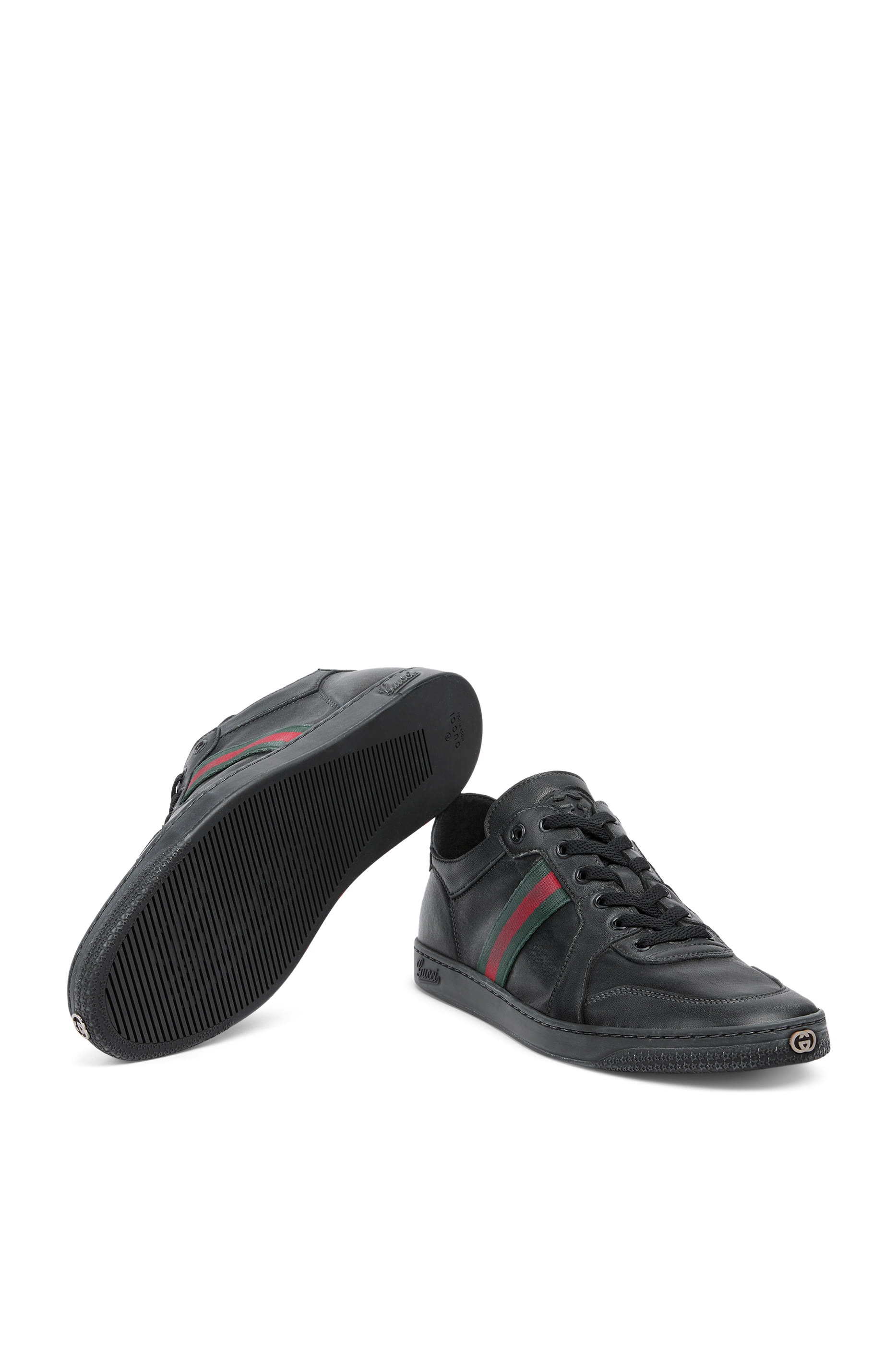 سنيكرز بكاحل منخفض جلد مطاطي