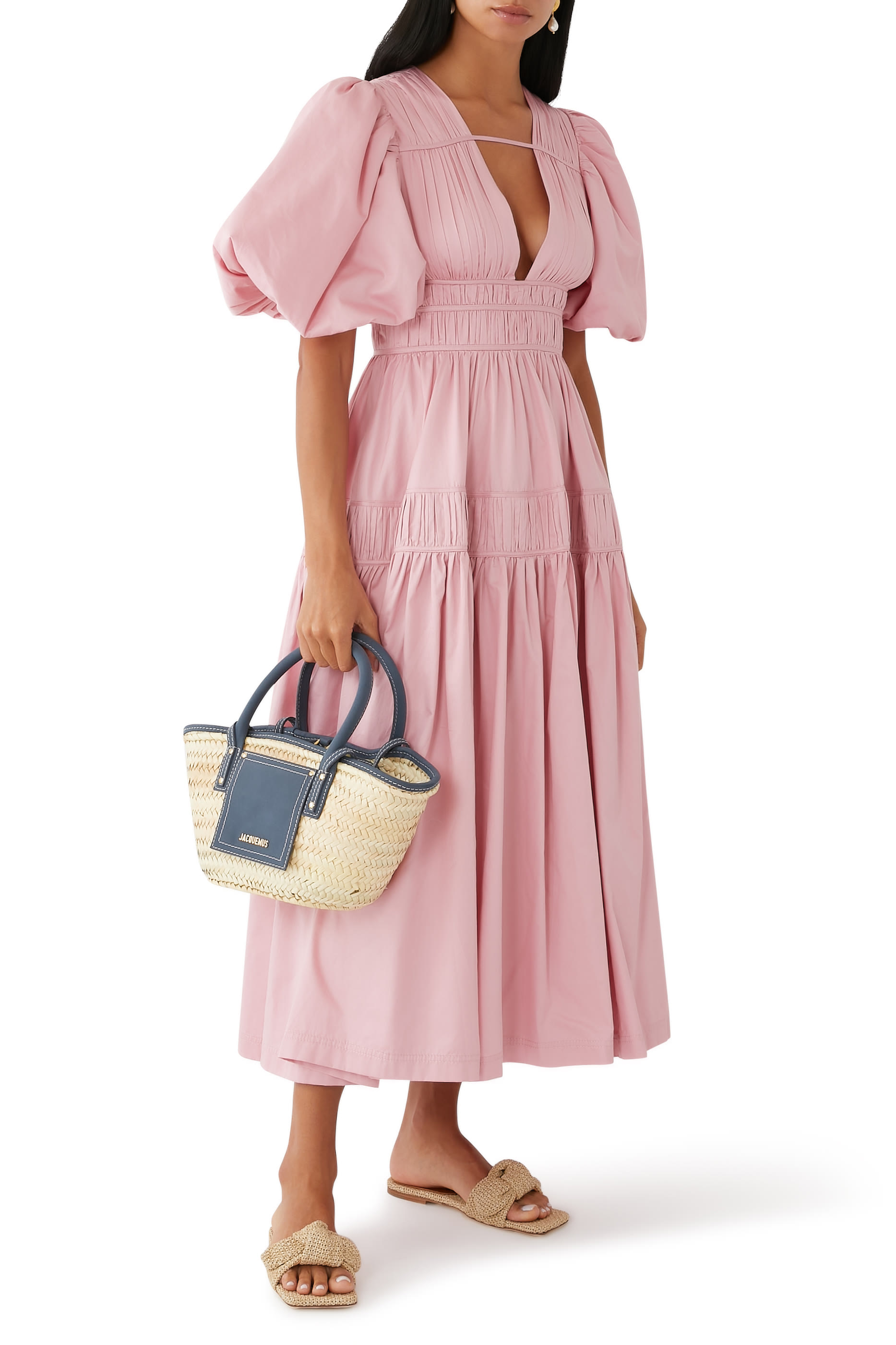 حذاء خفيف بعقدة خوص وجلد