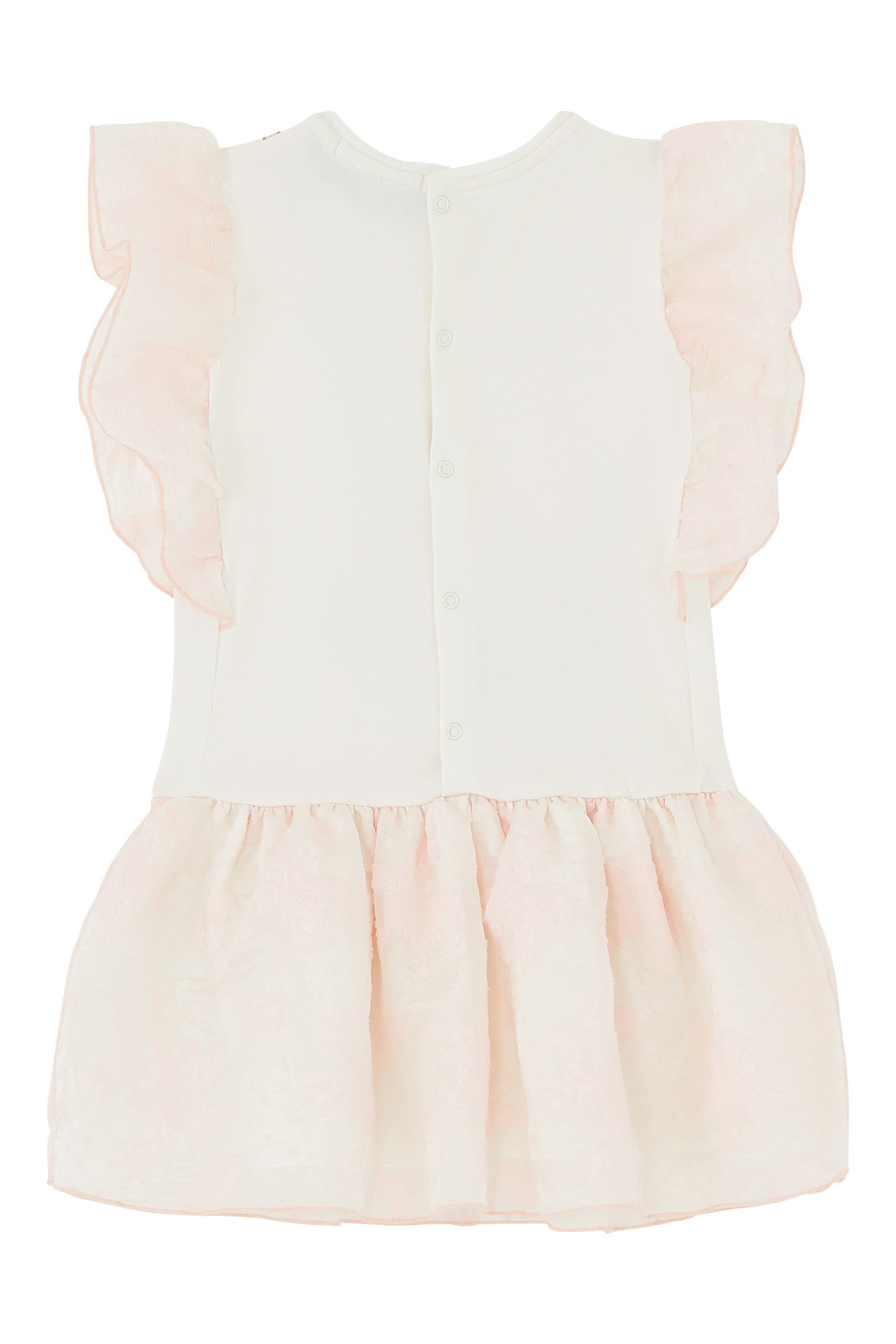 فستان للأطفال بكشكش وطبعة محفظة