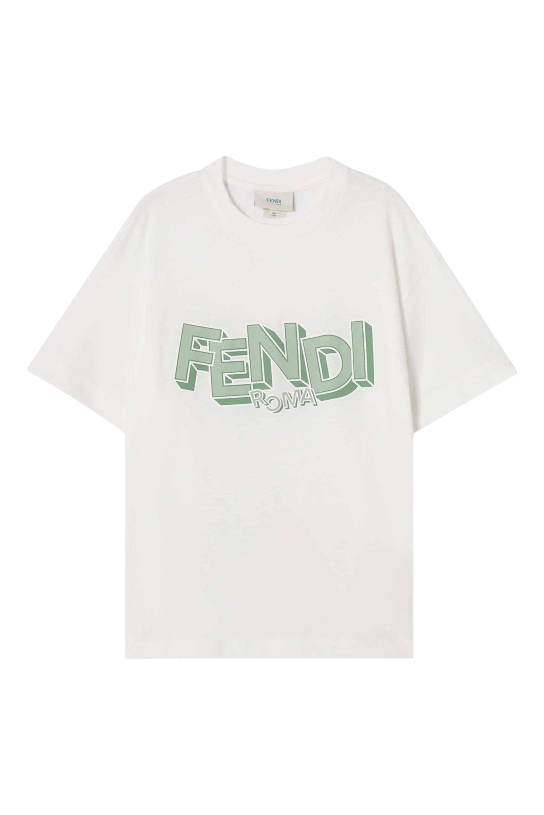 تيشيرت بنقشة شعار الماركة للأطفال