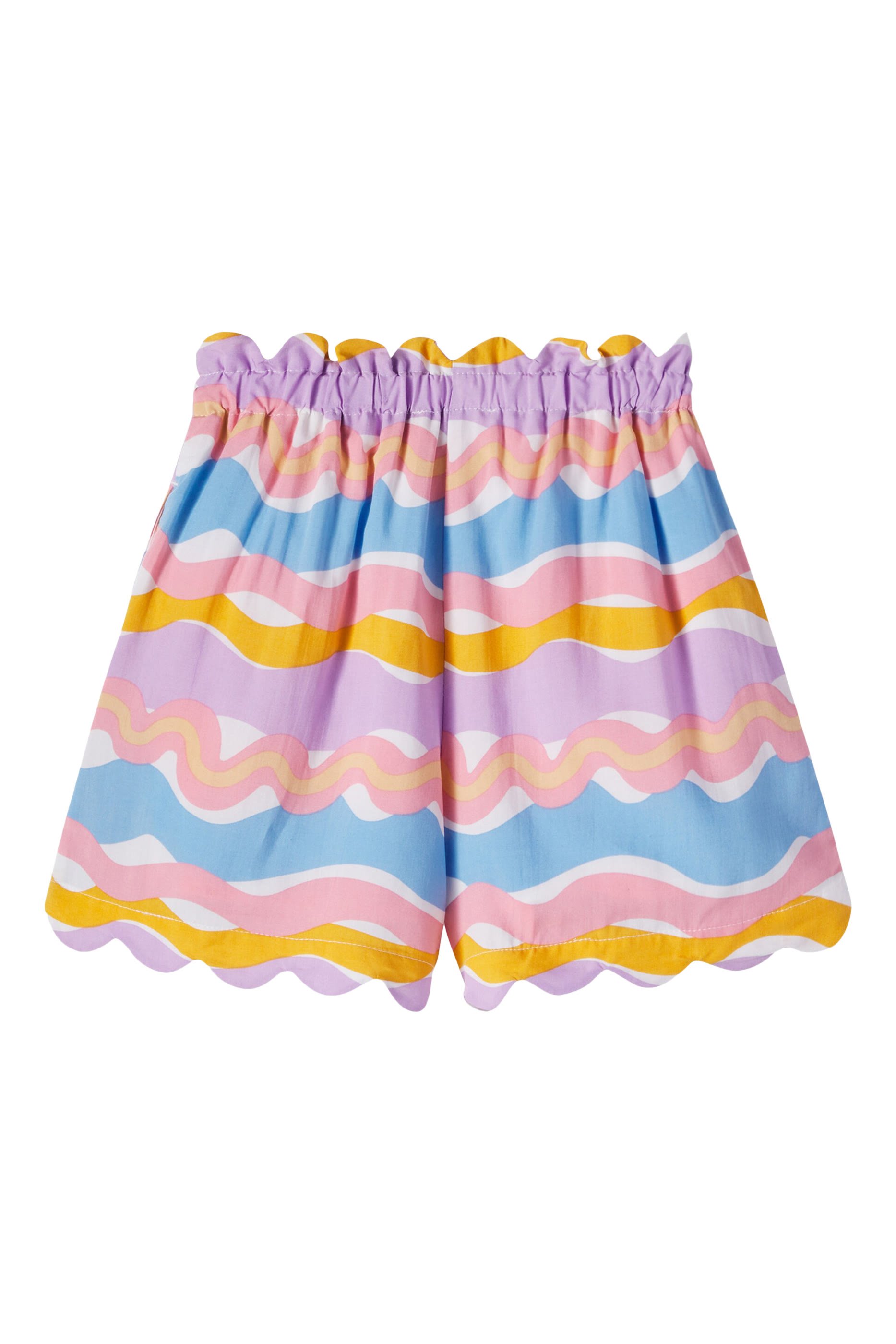 Kids Wave Pattern Shorts