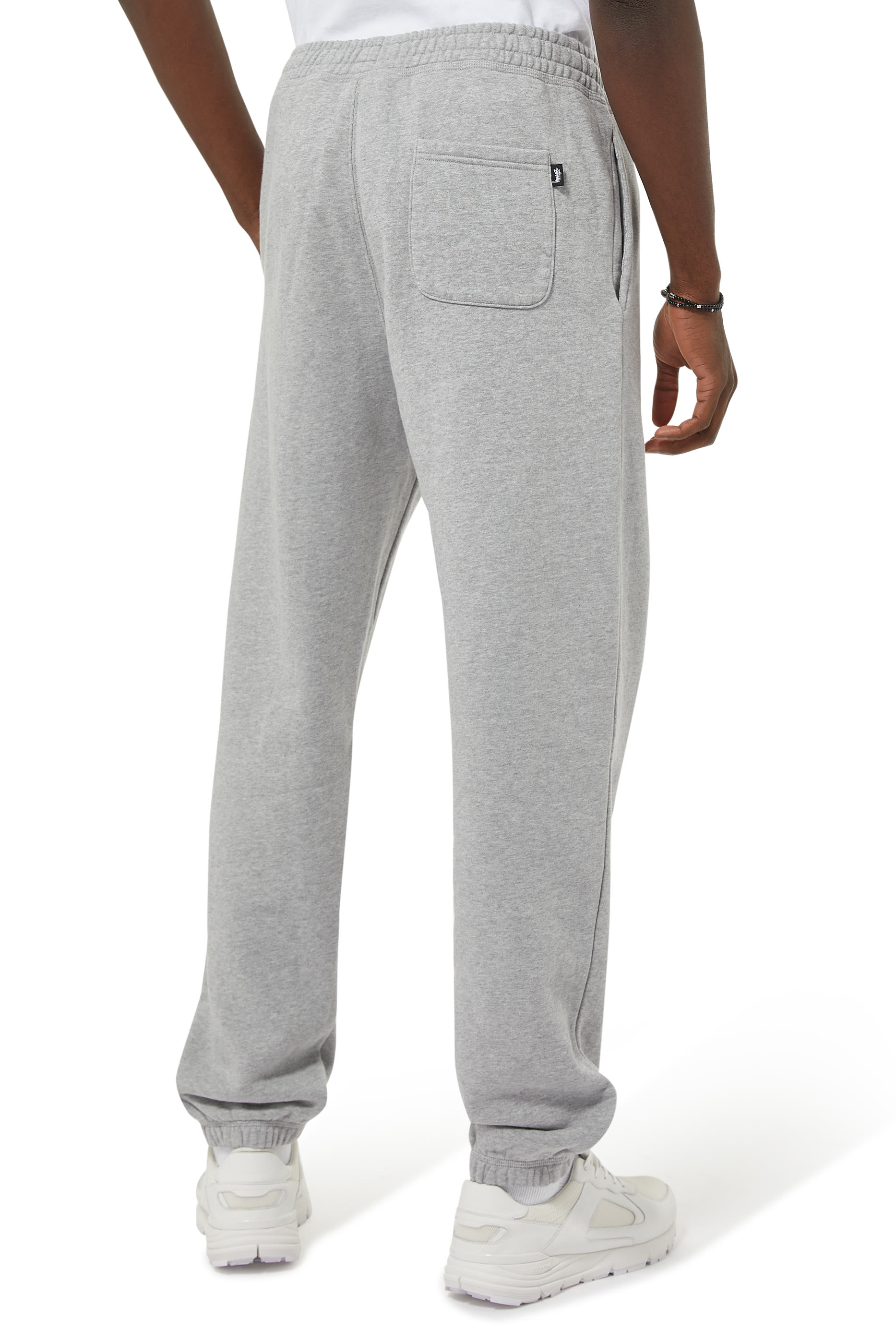 بنطال صوف قطني مصبوغ بشعار الماركة