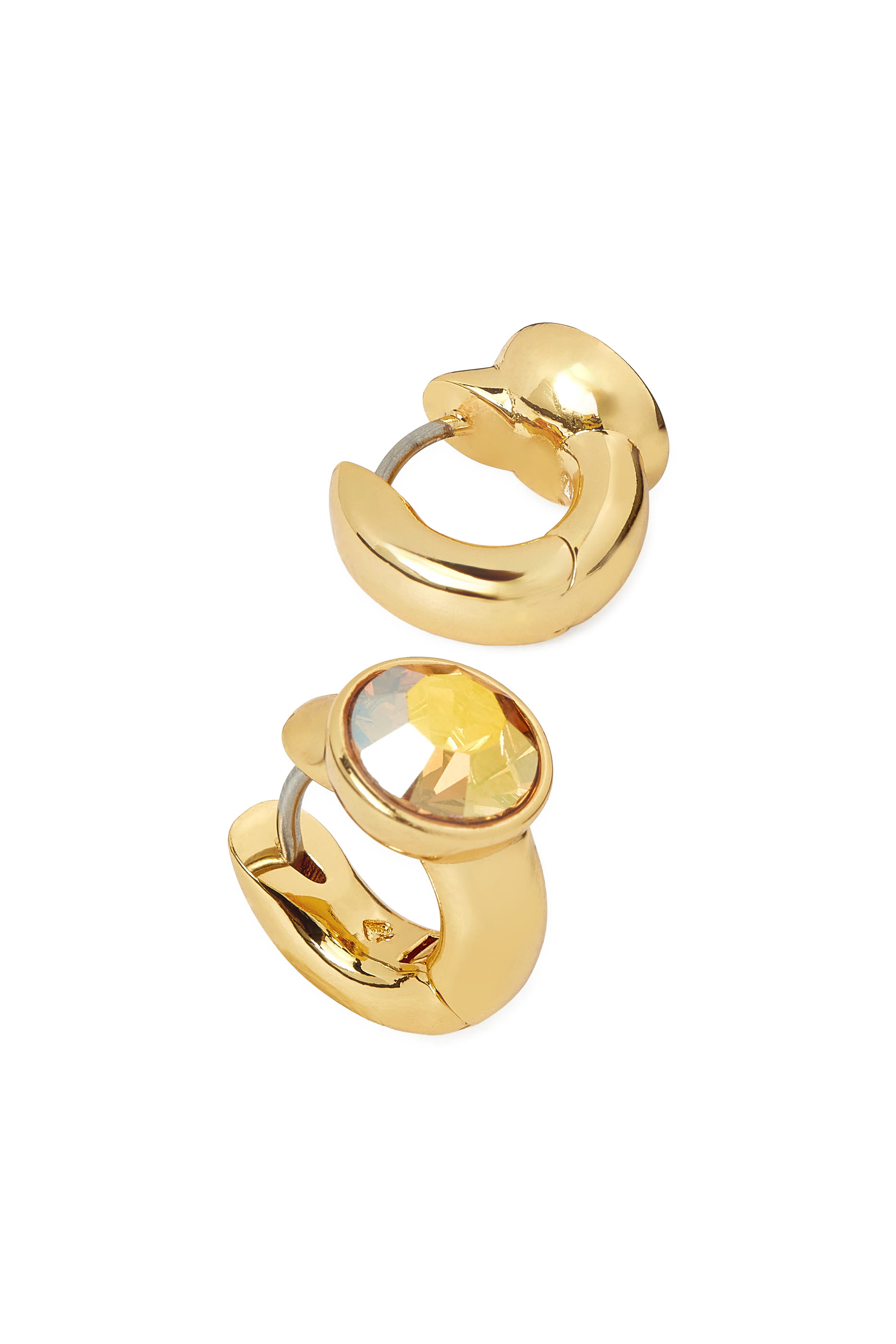 أقراط هاجي كيب سباركلينج بأحجار زجاجية وأحجار زركونيا مكعبة بتصميم دائري، مشابك من فولاذ صحي