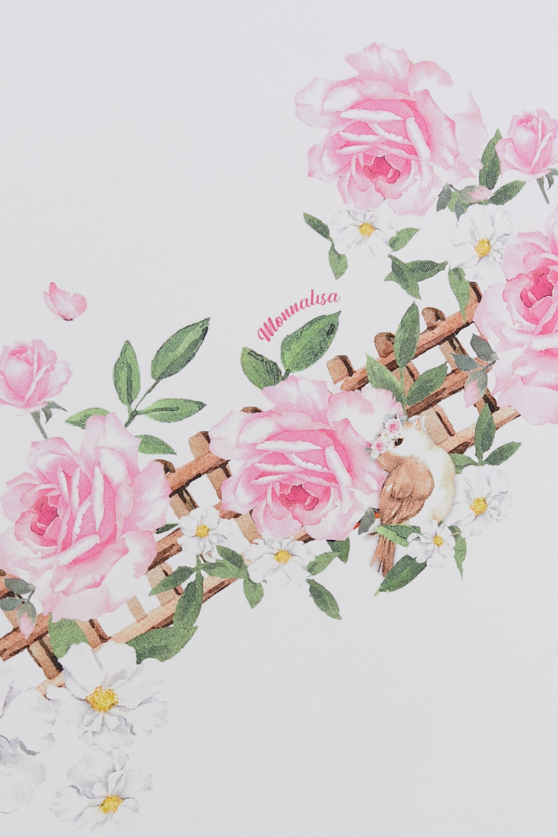 بطانية مبطنة بنقشة زهور