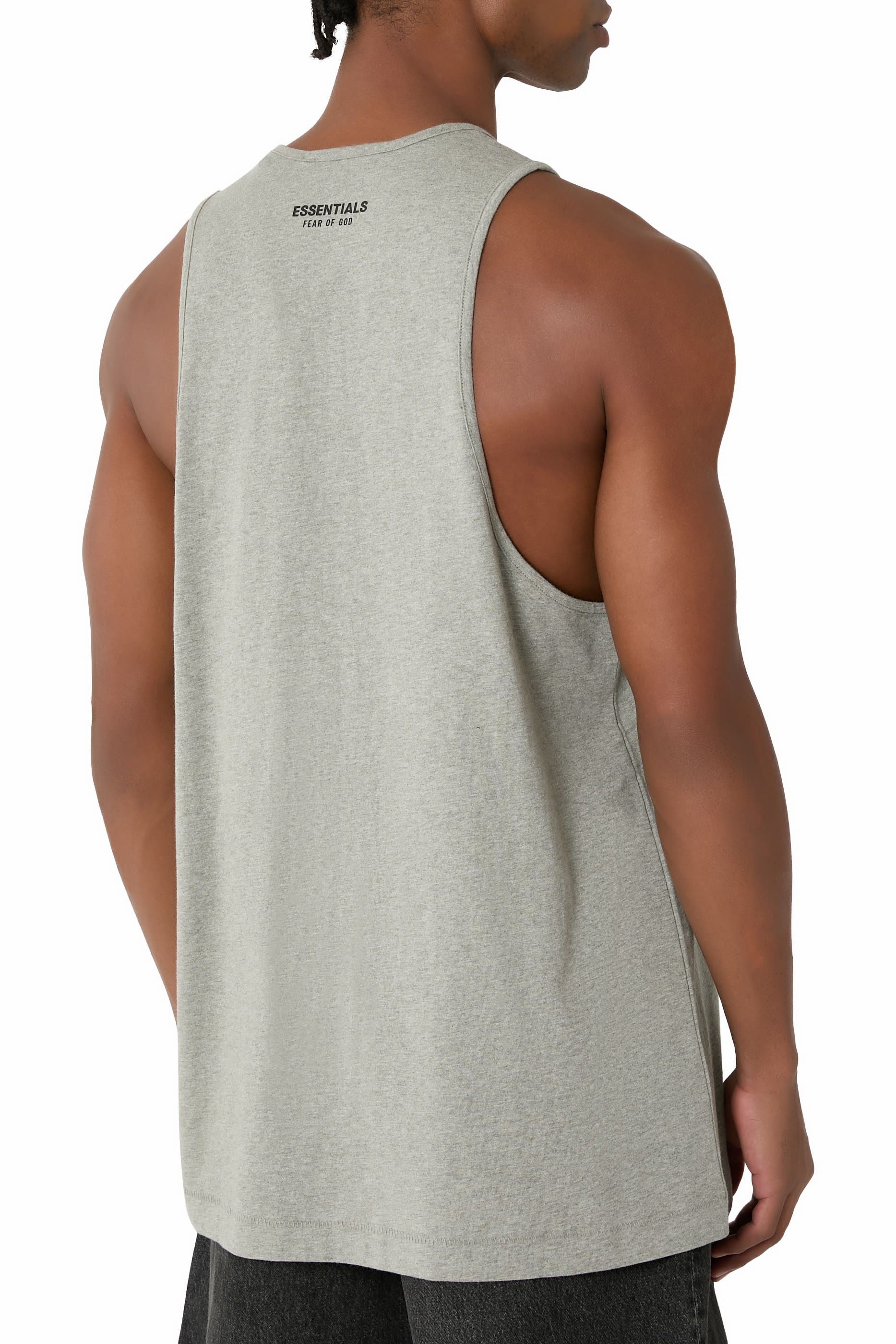 تيشيرت بلا أكمام خفيف الوزن مزين بشعار الماركة