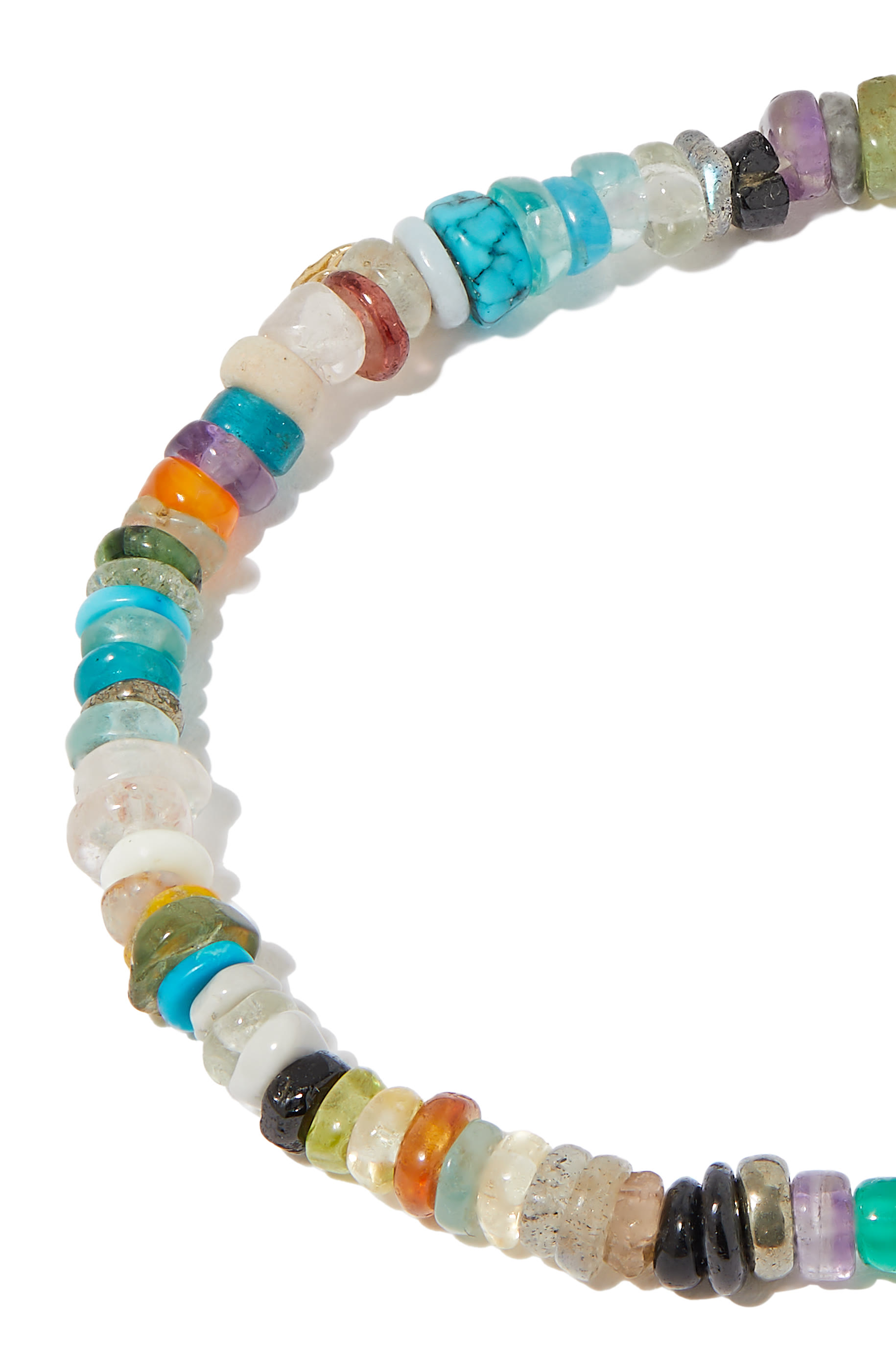 سوار خرز بحلية عين حسود للأطفال مرصعة بالماس ومطلية بالمينا، ذهب أصفر عيار 14