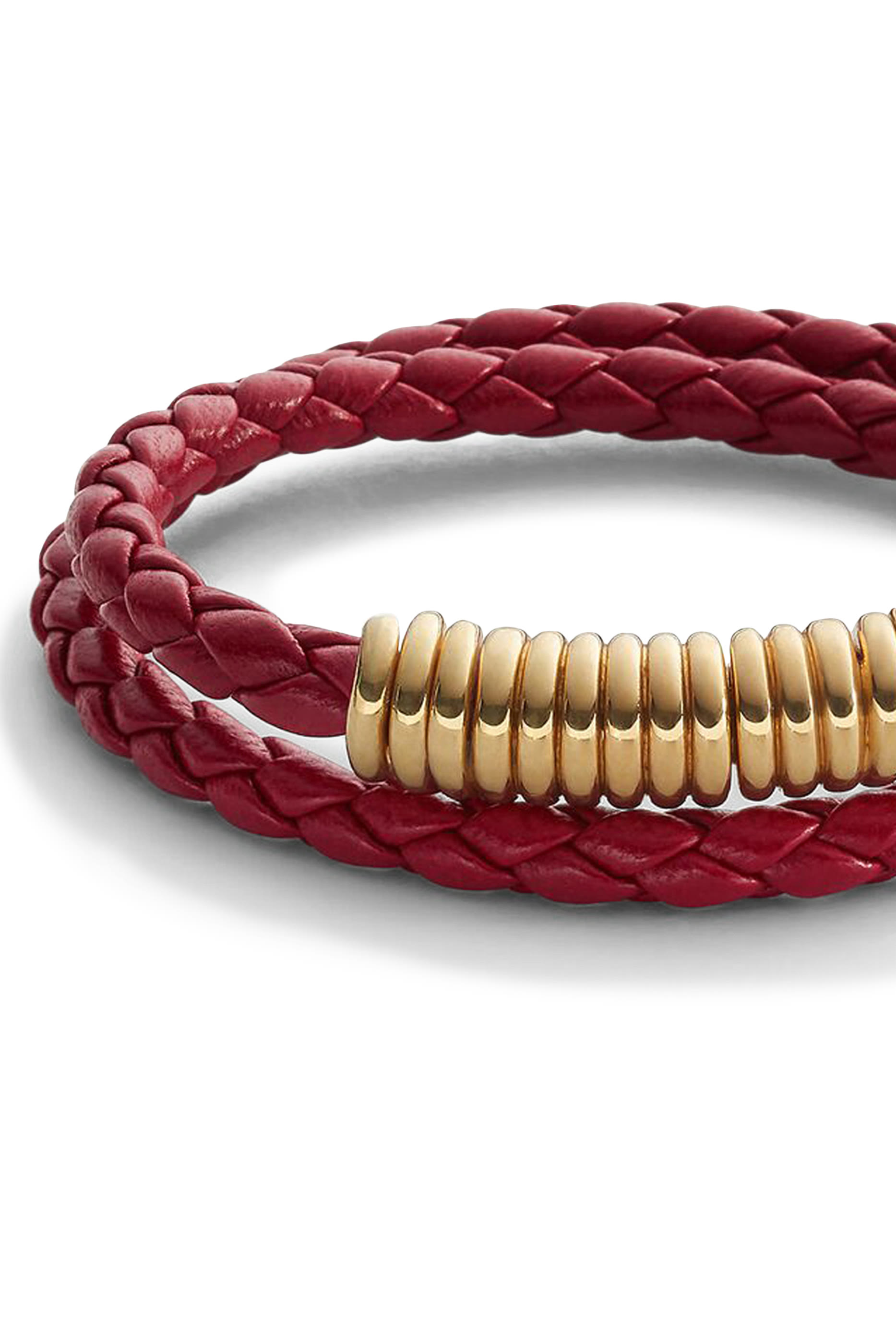 سوار بحلية ملفوفة جلد نابا وفضة إسترلينية