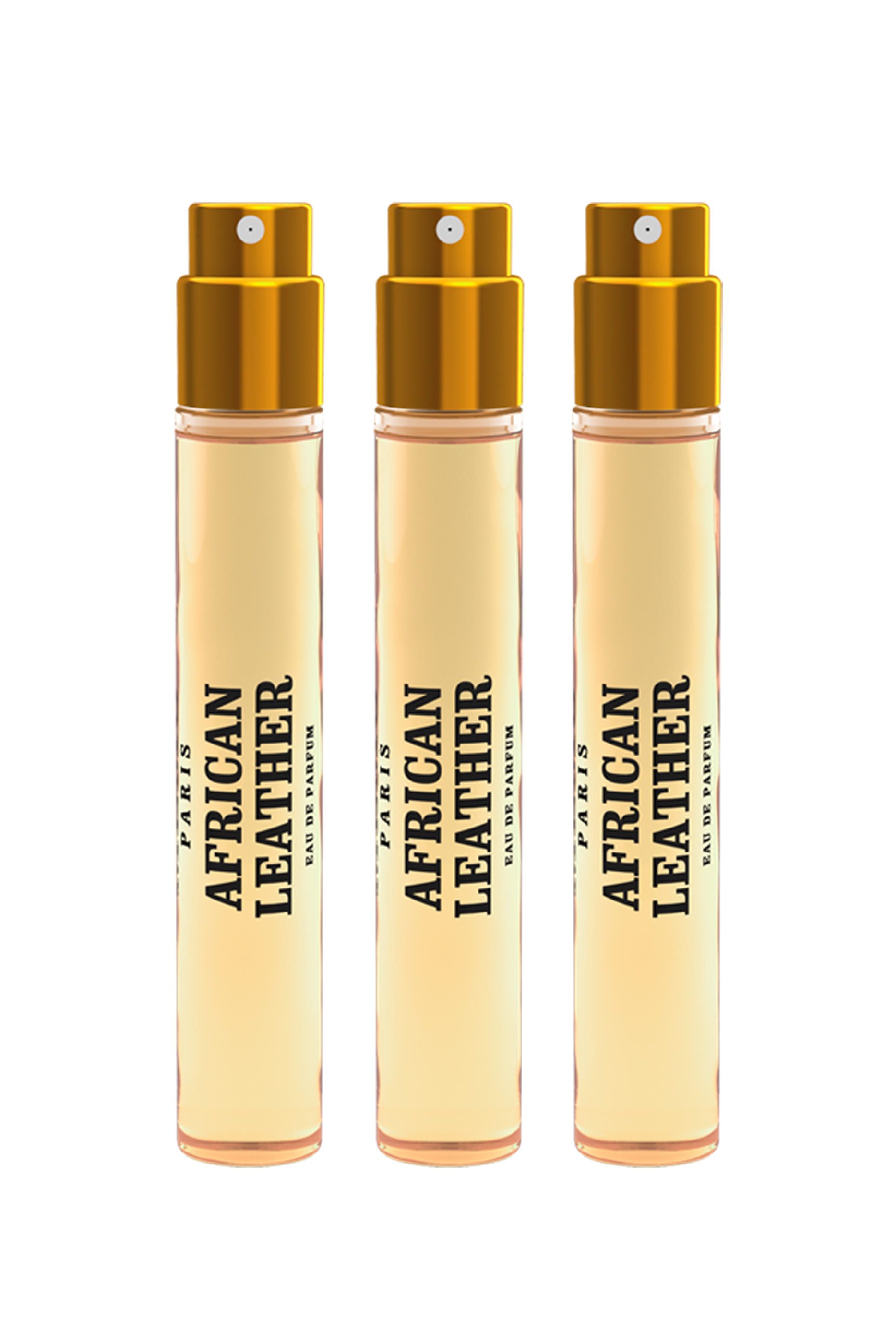 مجموعة عبوات إعادة ملء أو دو بارفان بخاخ افريكان ليذر بحجم مناسب للسفر 3 قطع