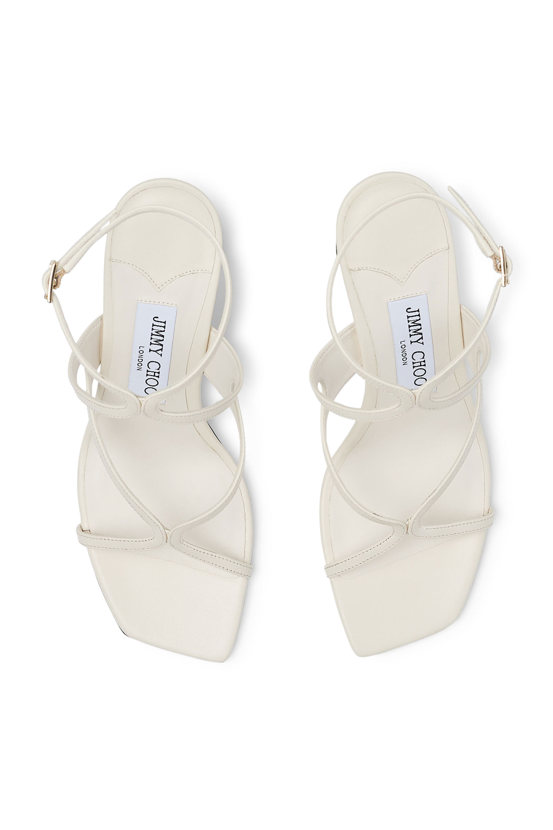 صندل ازي بكعب 85 مم جلد نابا