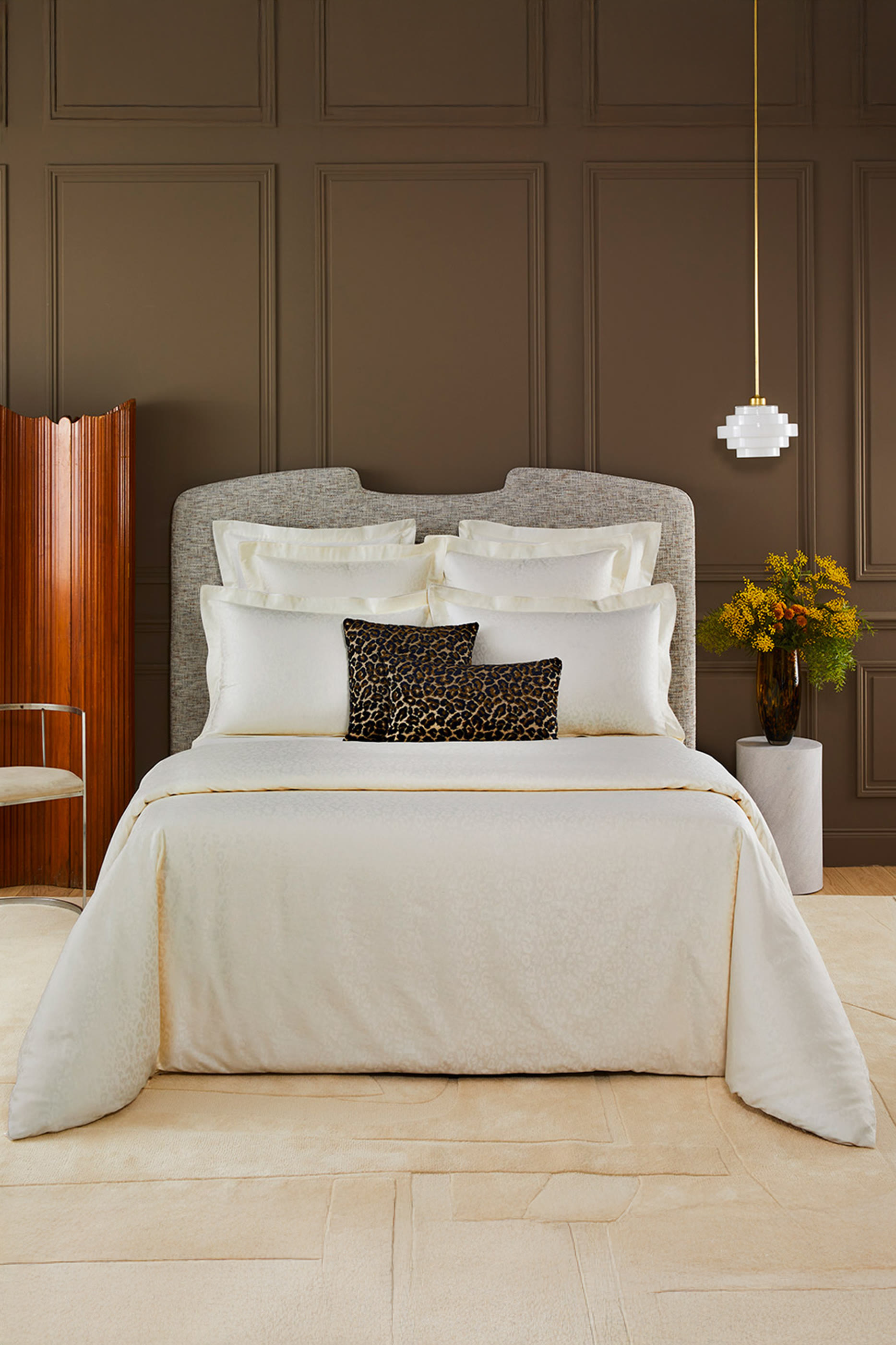 شرشف مسطح بنقشة جلد الفهد