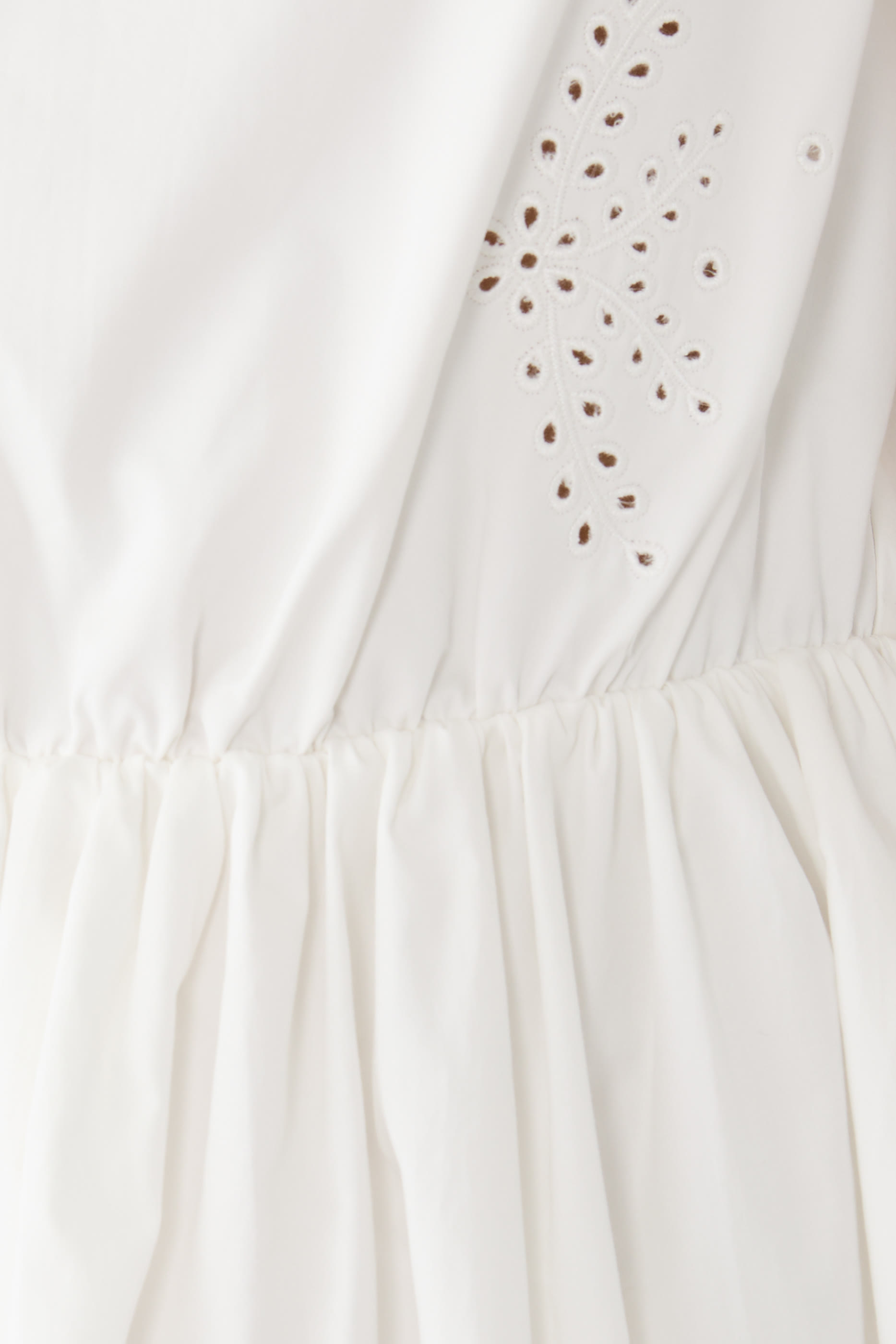 فستان قصير مطرز قطن