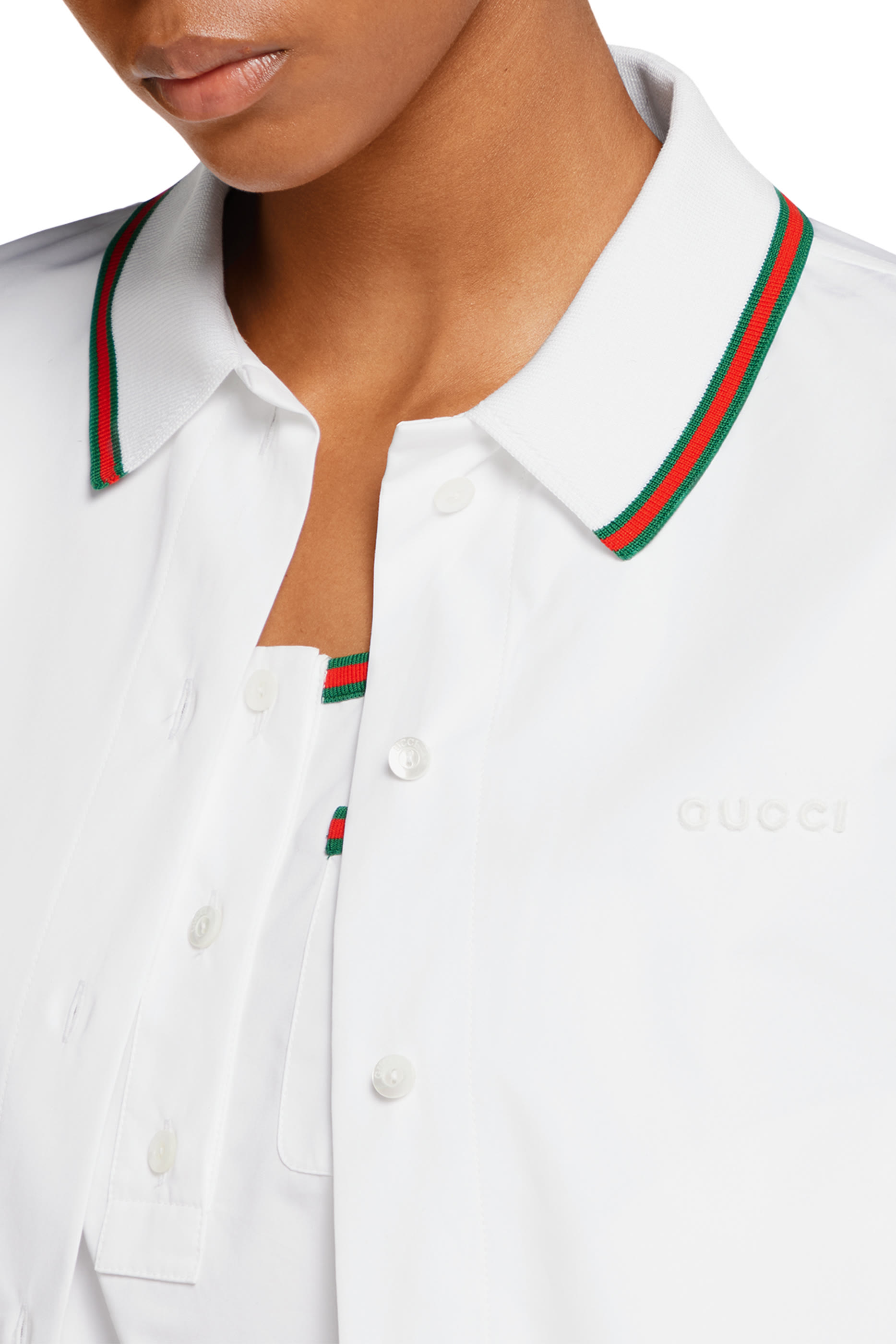 Drawstring Cotton Poplin Shirt