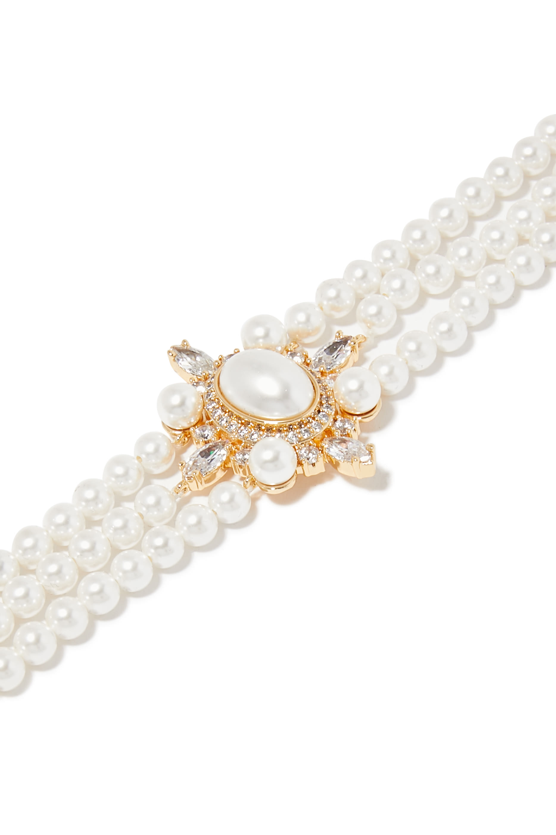 قلادة رقبة مرصعة بالؤلؤ