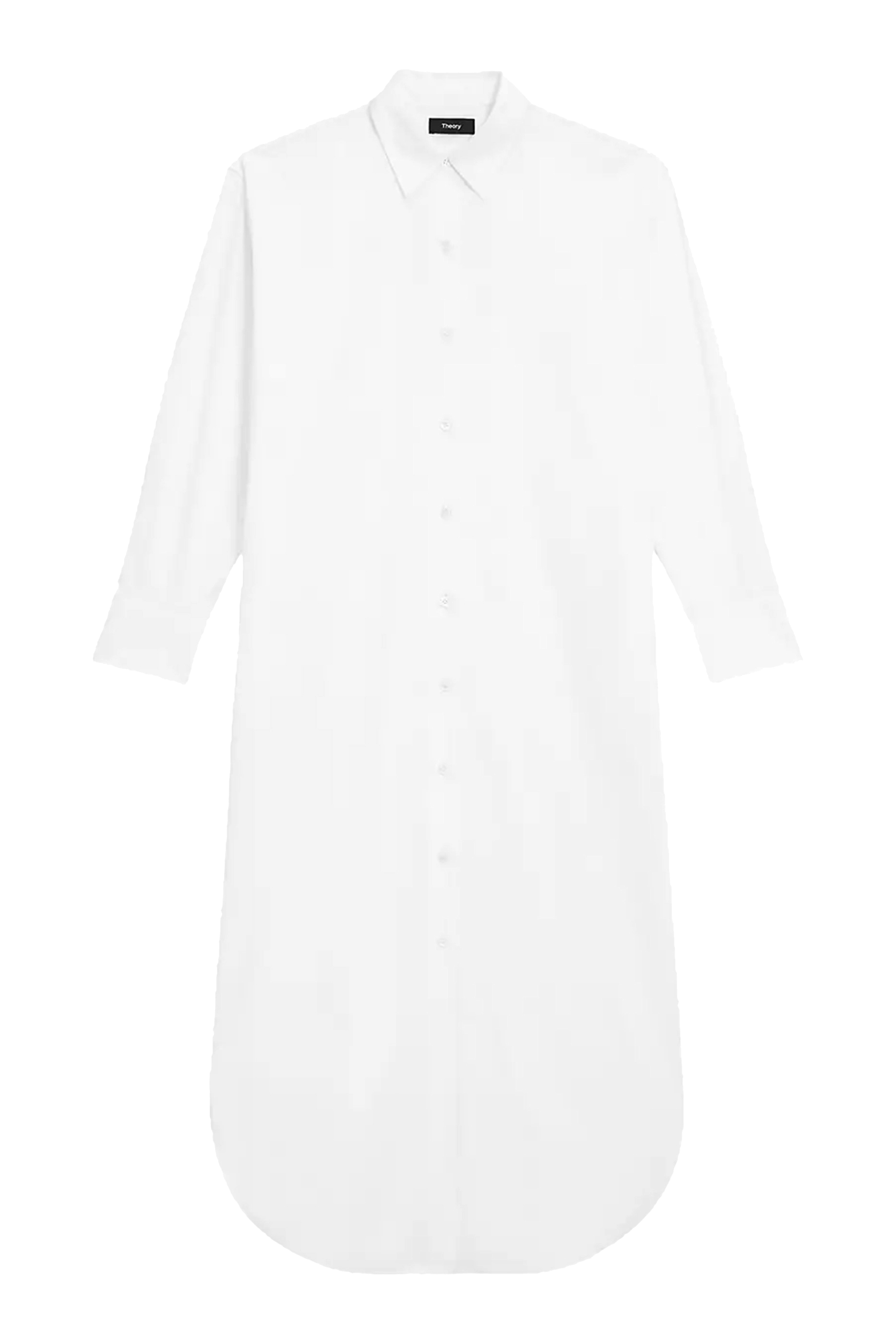 فستان بنمط قميص بأكمام طويلة