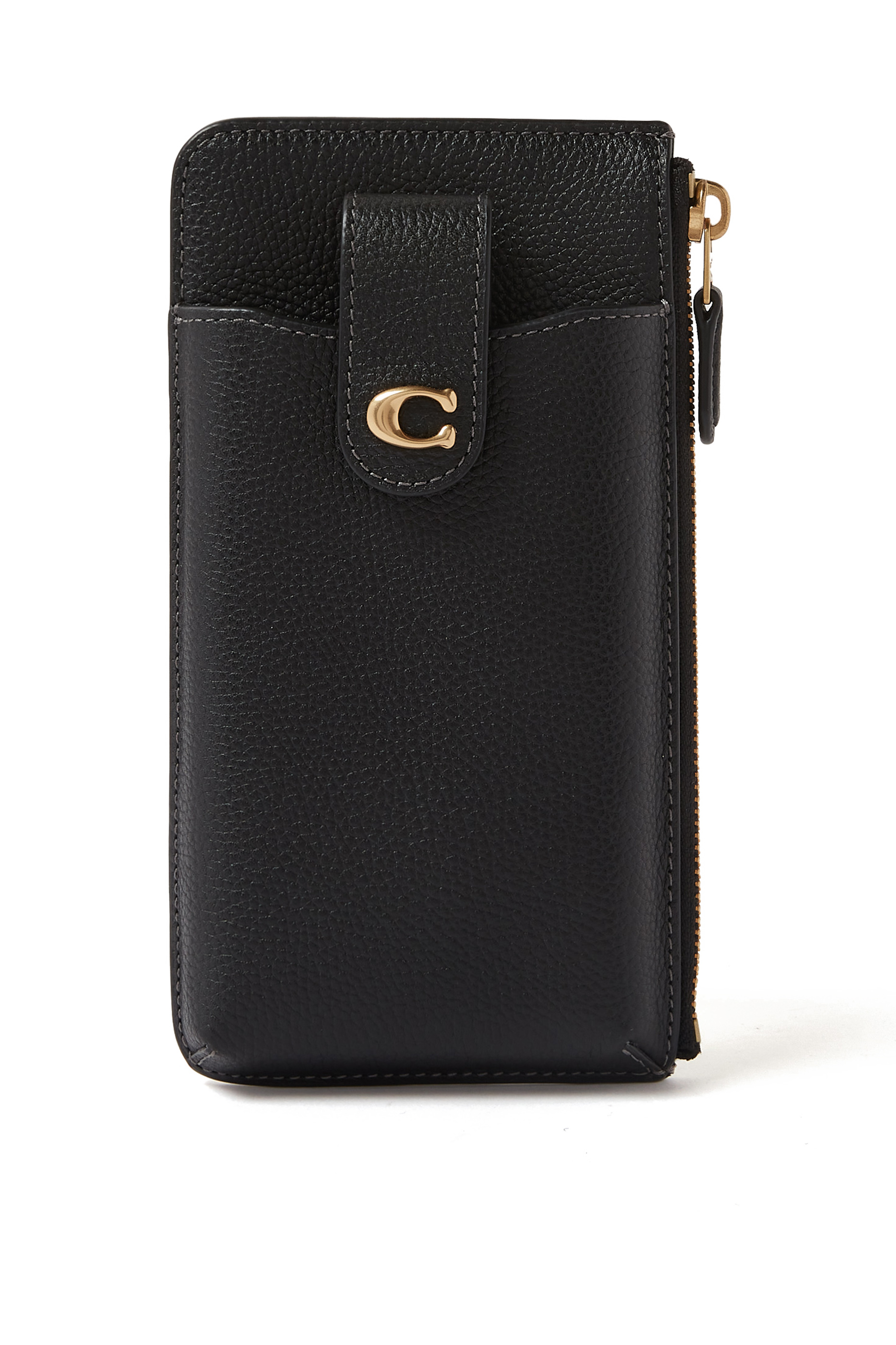 Essential Polished Pebble Leather Phone Wallet