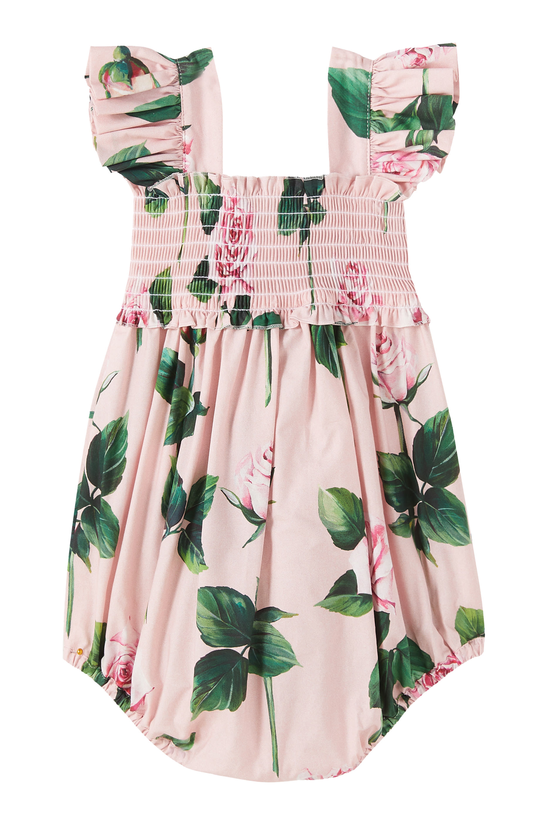 طقم رومبر بطبعات ورود بوبلين للأطفال