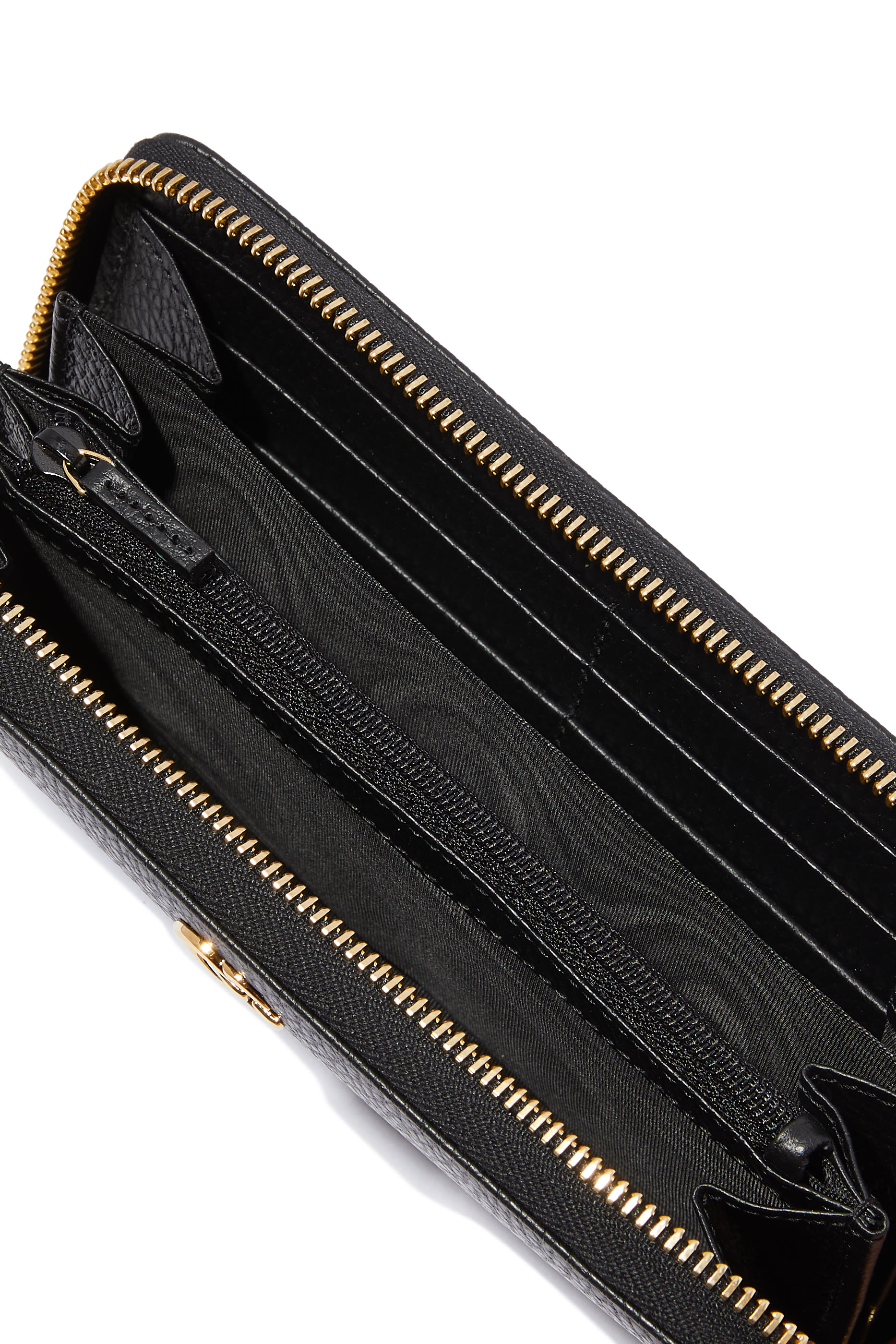 محفظة جلد بسحاب محيط