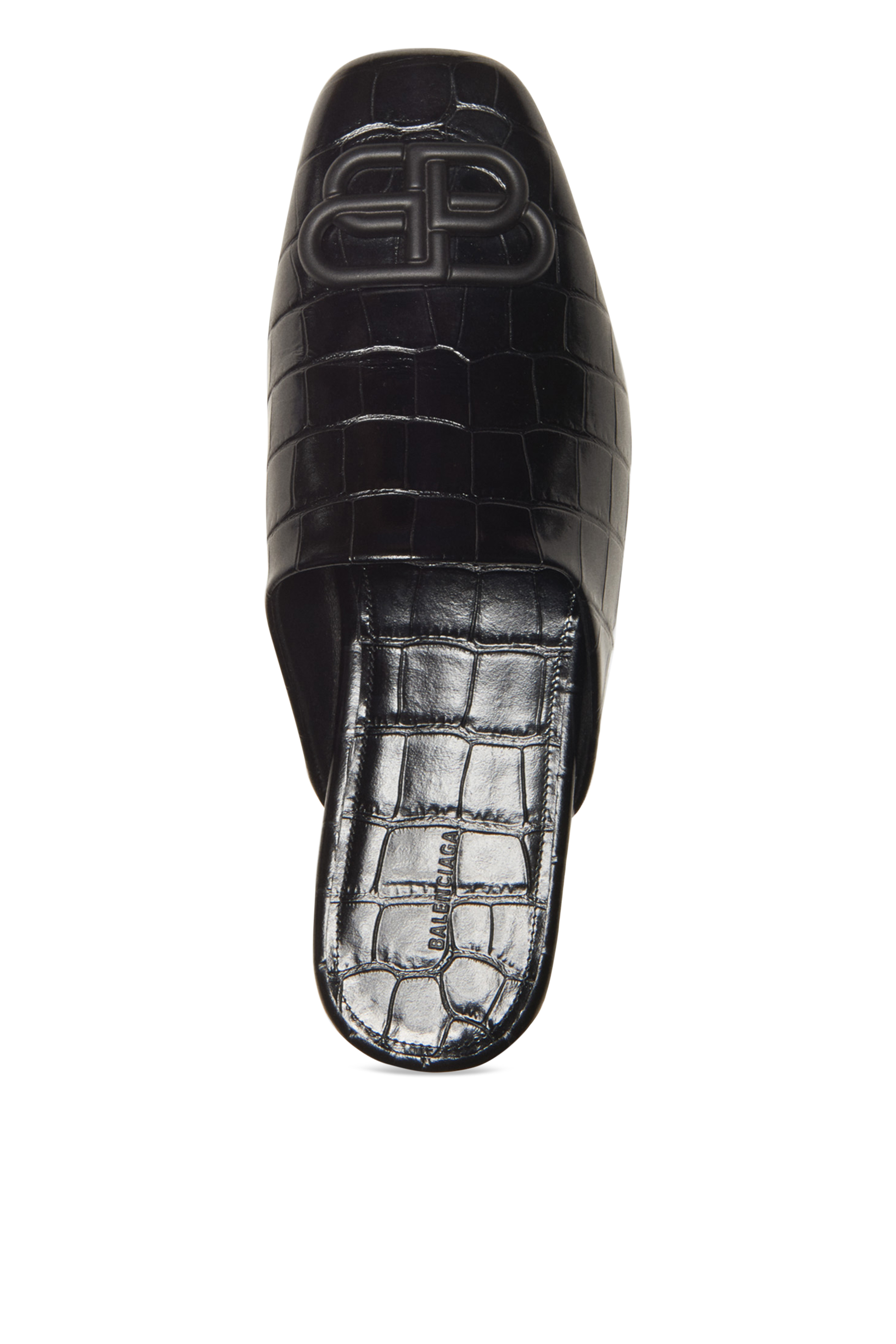 حذاء كوزي مسطح مفتوح من الخلف بشعار BB