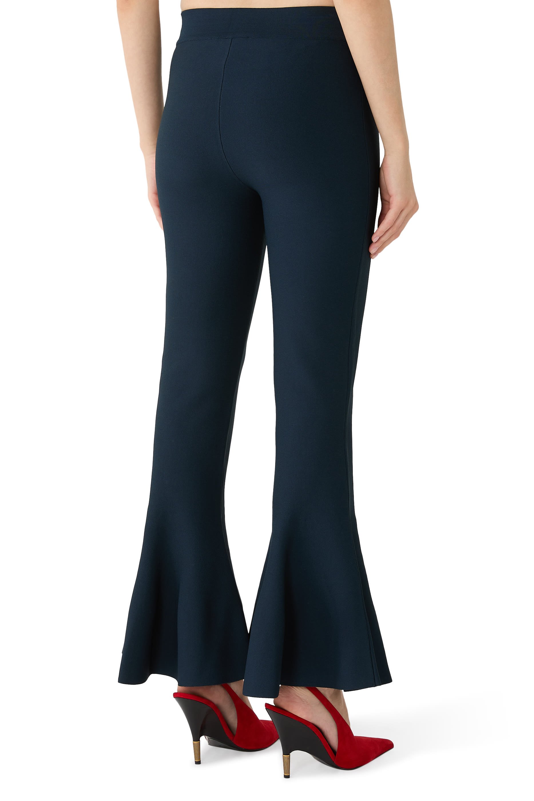 Compact Knit Peplum Trousers
