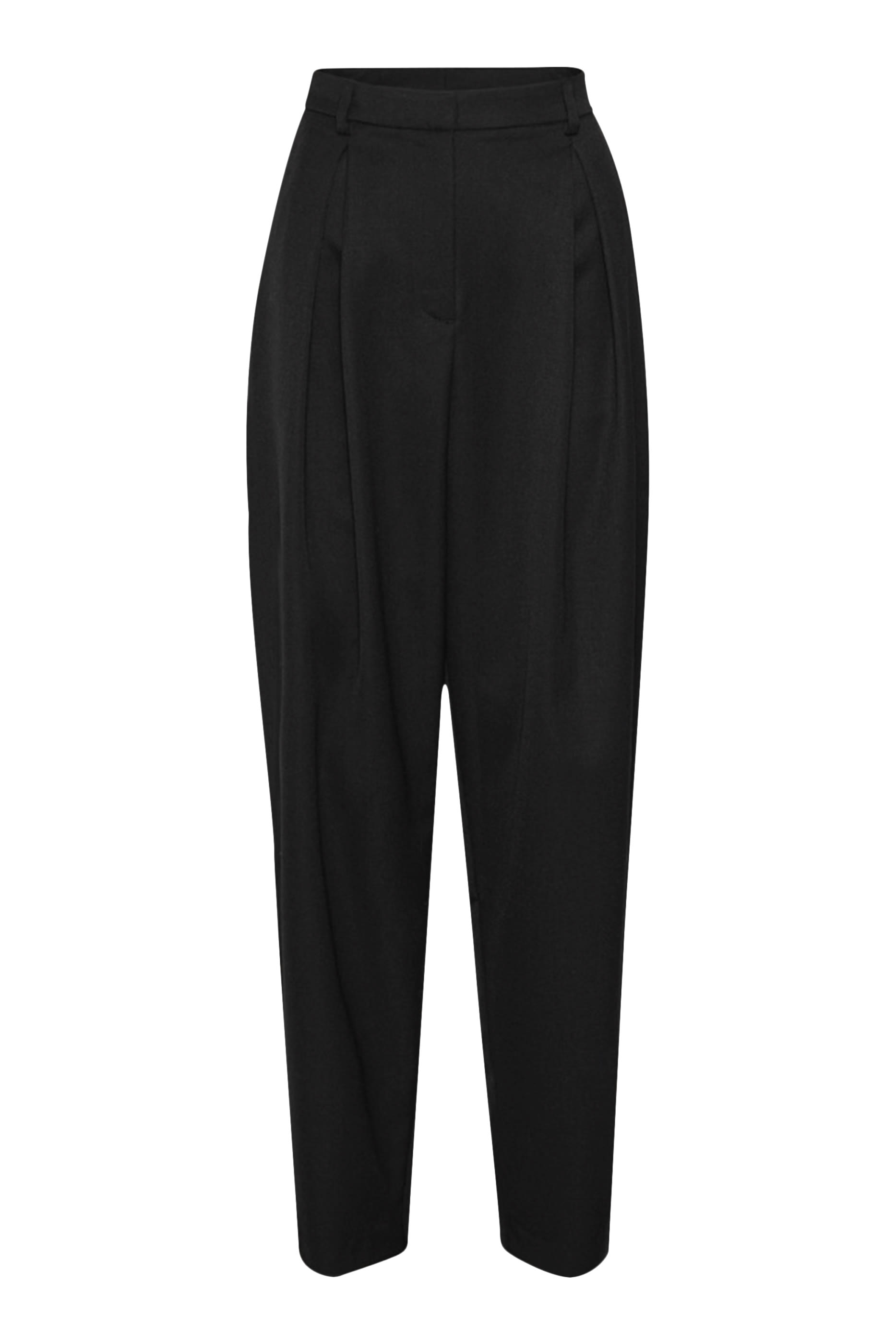 بنطال بقصة ملائمة للجسم بطيات