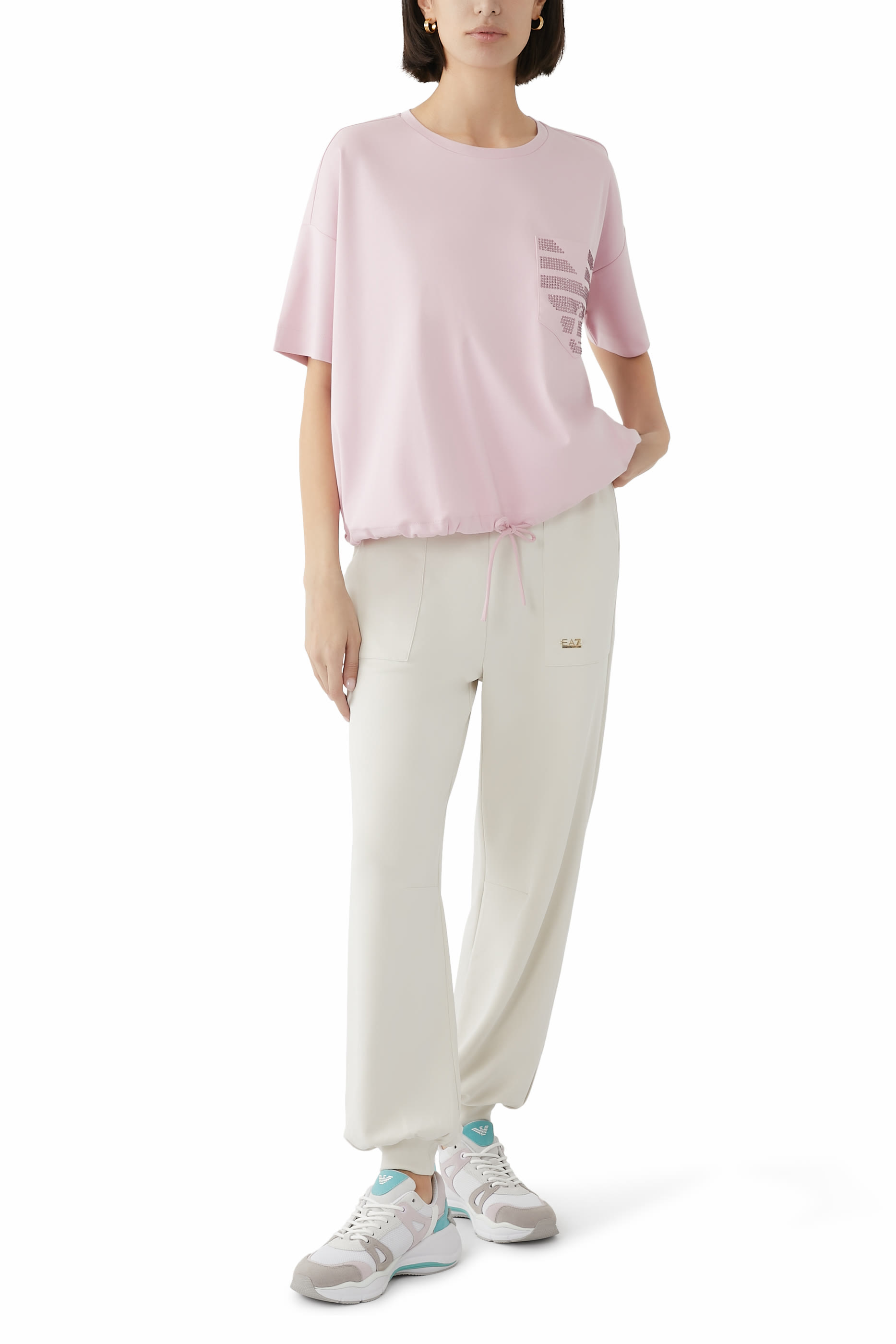 تيشيرت بتطريز شعار النسر قطن جيرسيه