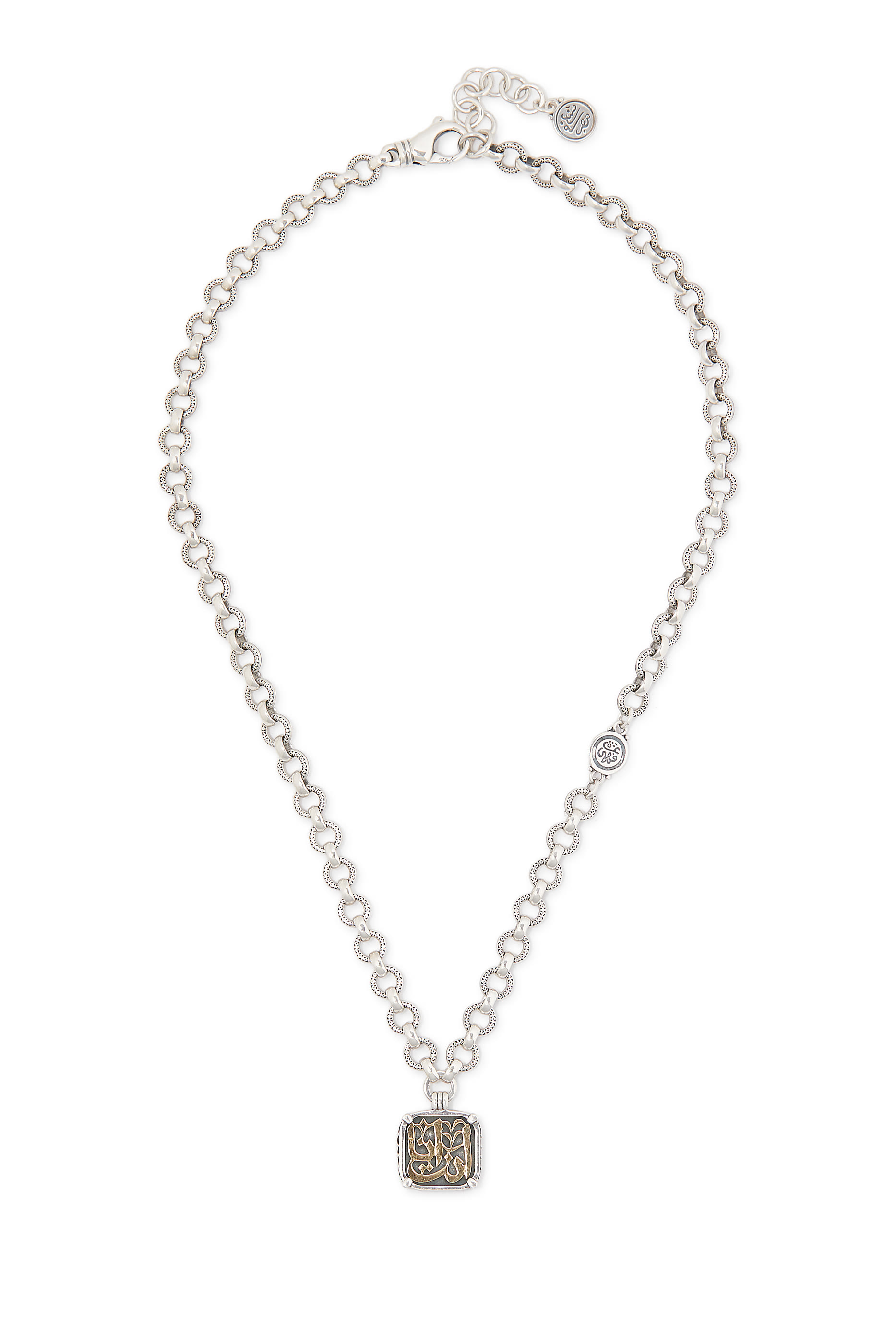 قلادة وي آر وان مرصعة بأحجار زركونيا مكعبة ذهبية، فضة إسترلينية وذهب أصفر عيار 18