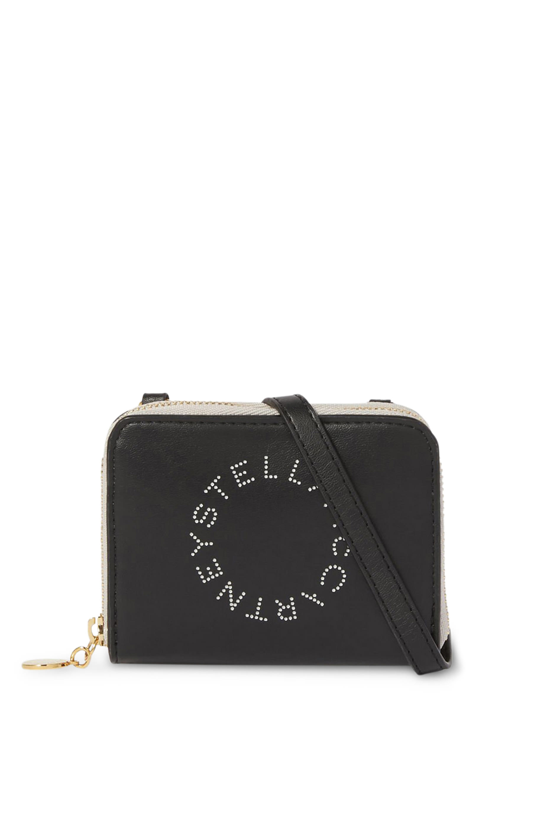 حافظة بطاقات بسحاب وحمالة وشعار الماركة