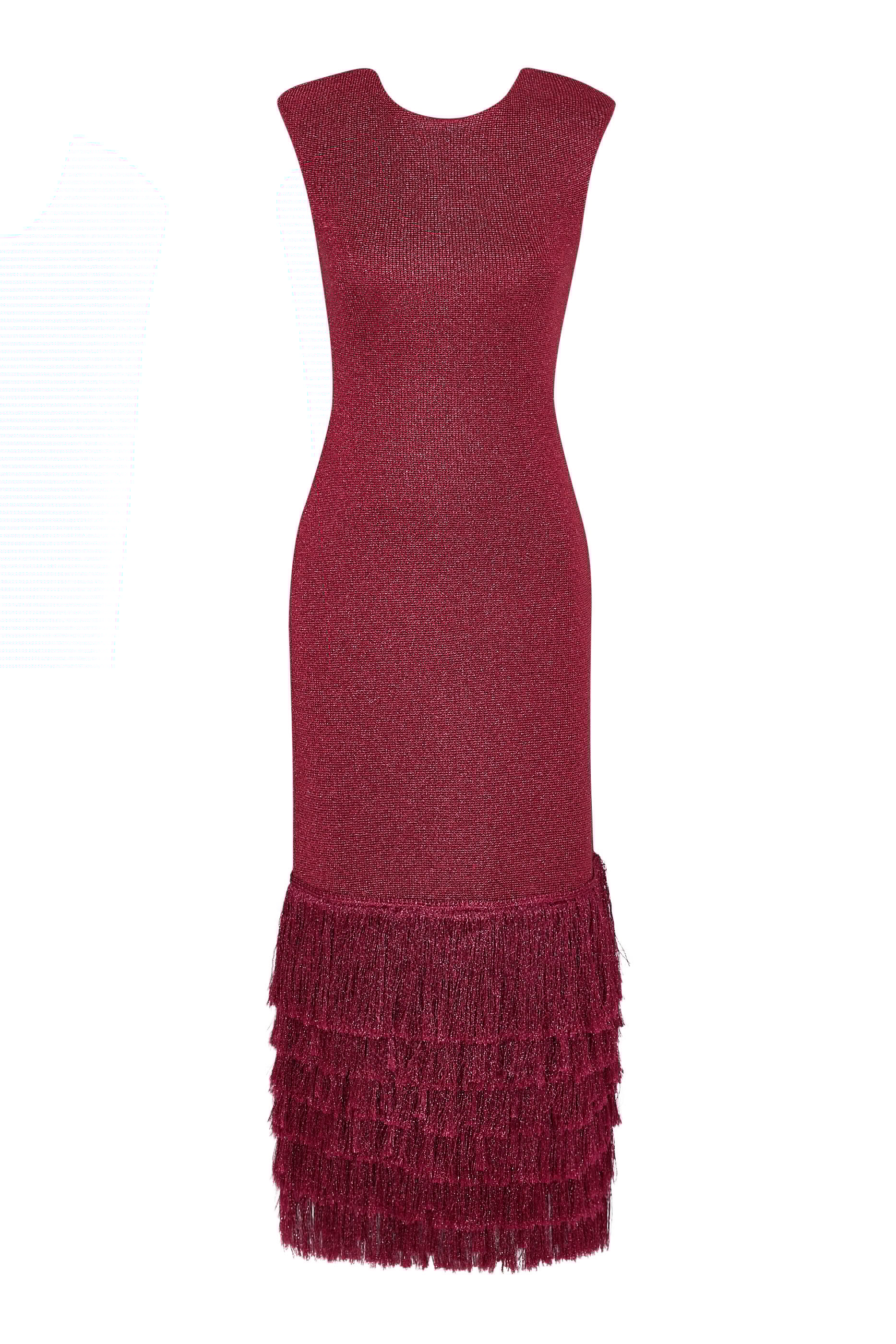 فستان بريز منسوج متوسط الطول