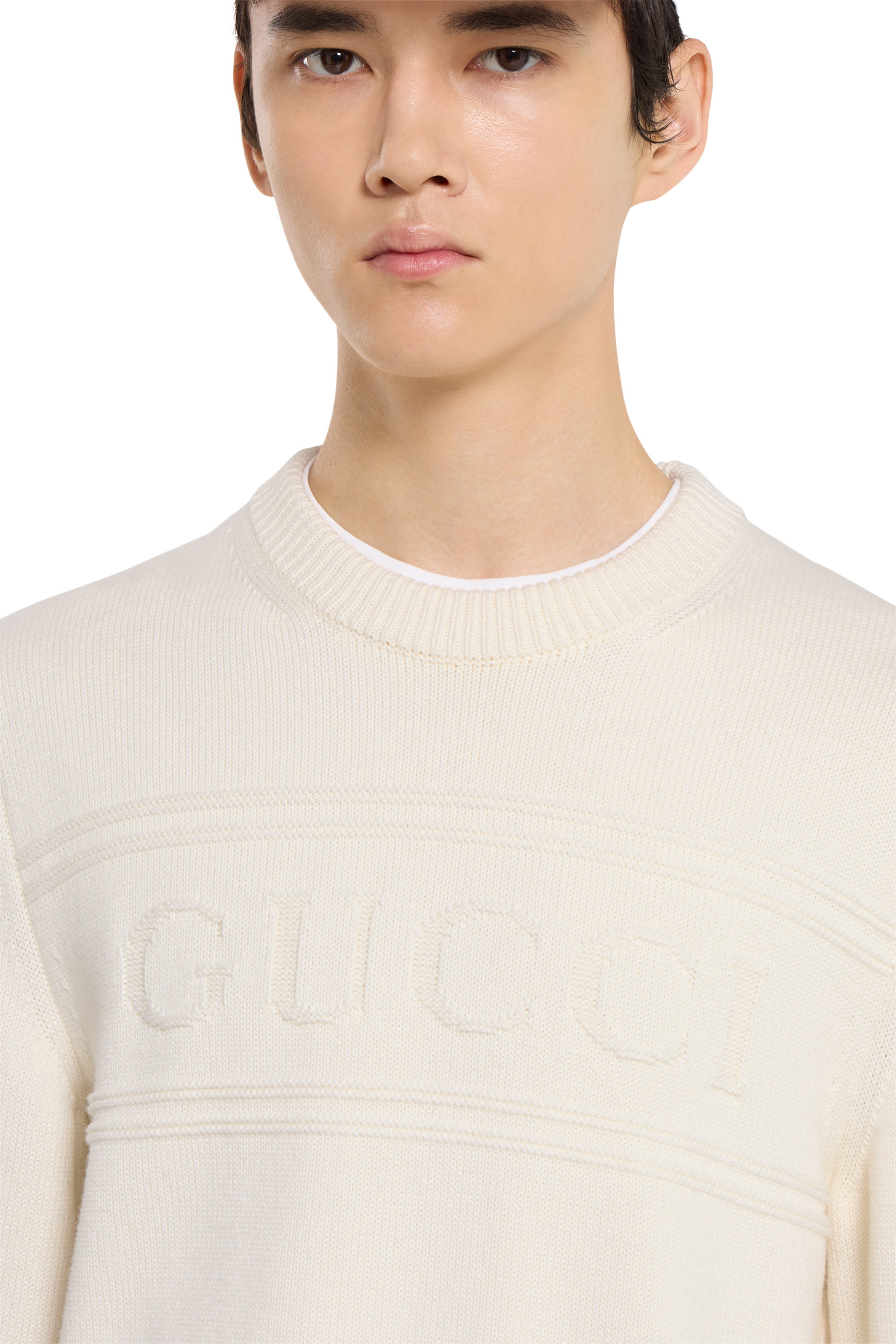 Logo Knit Cotton Wool Jumper 