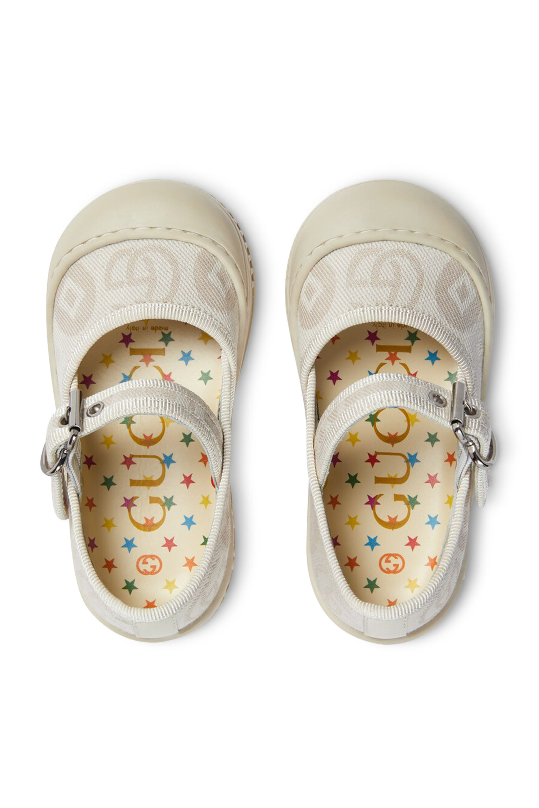 حذاء بالرينا للأطفال بنقشة حرفي شعار الماركة ونعل مسطح