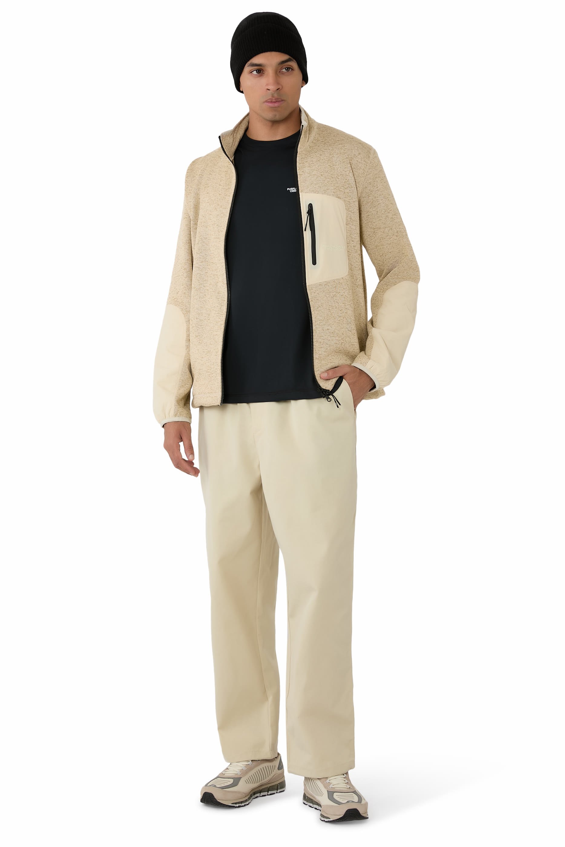 سويت شيرت صولو بنقشة مربعات صوف